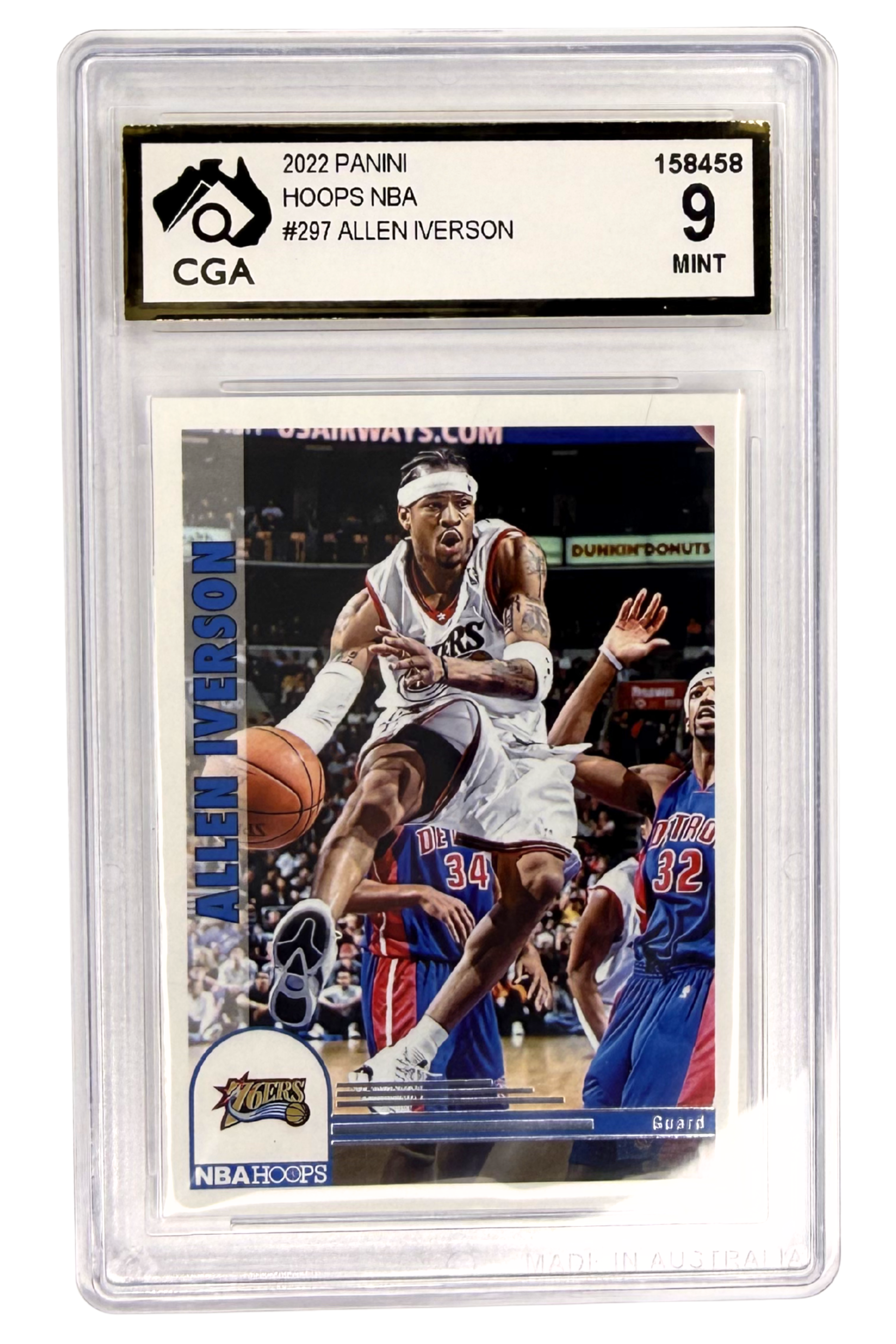 GRADED 9.0 Allen Iverson - 2022 Panini Hoops #297