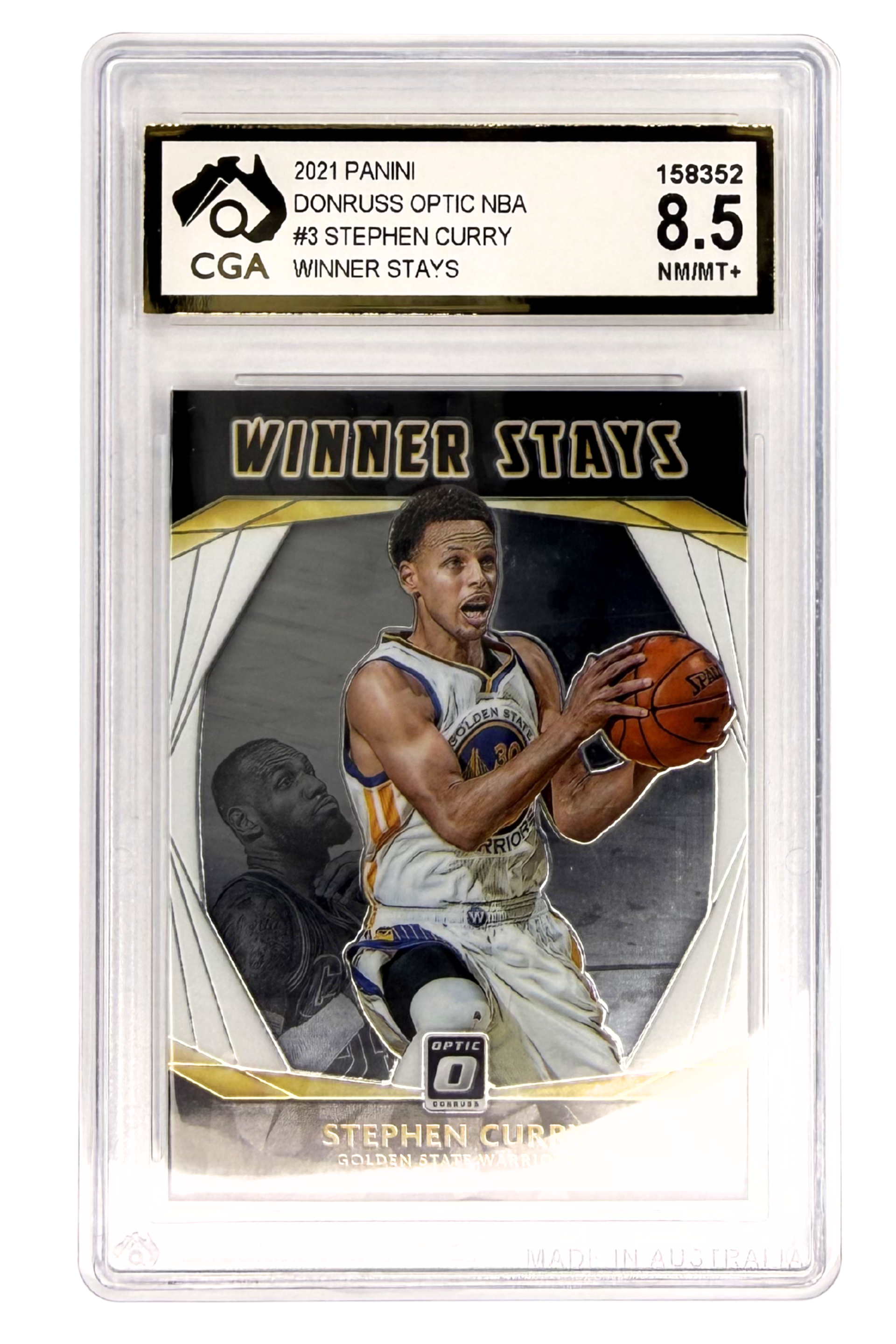 GRADED 8.5 Stephen Curry - 2021 Panini Donruss Optic #3