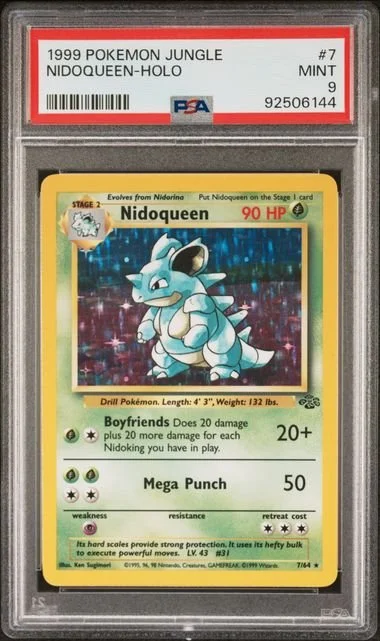 GRADED 9.0 HOLO Nidoqueen - Jungle #7 of #64