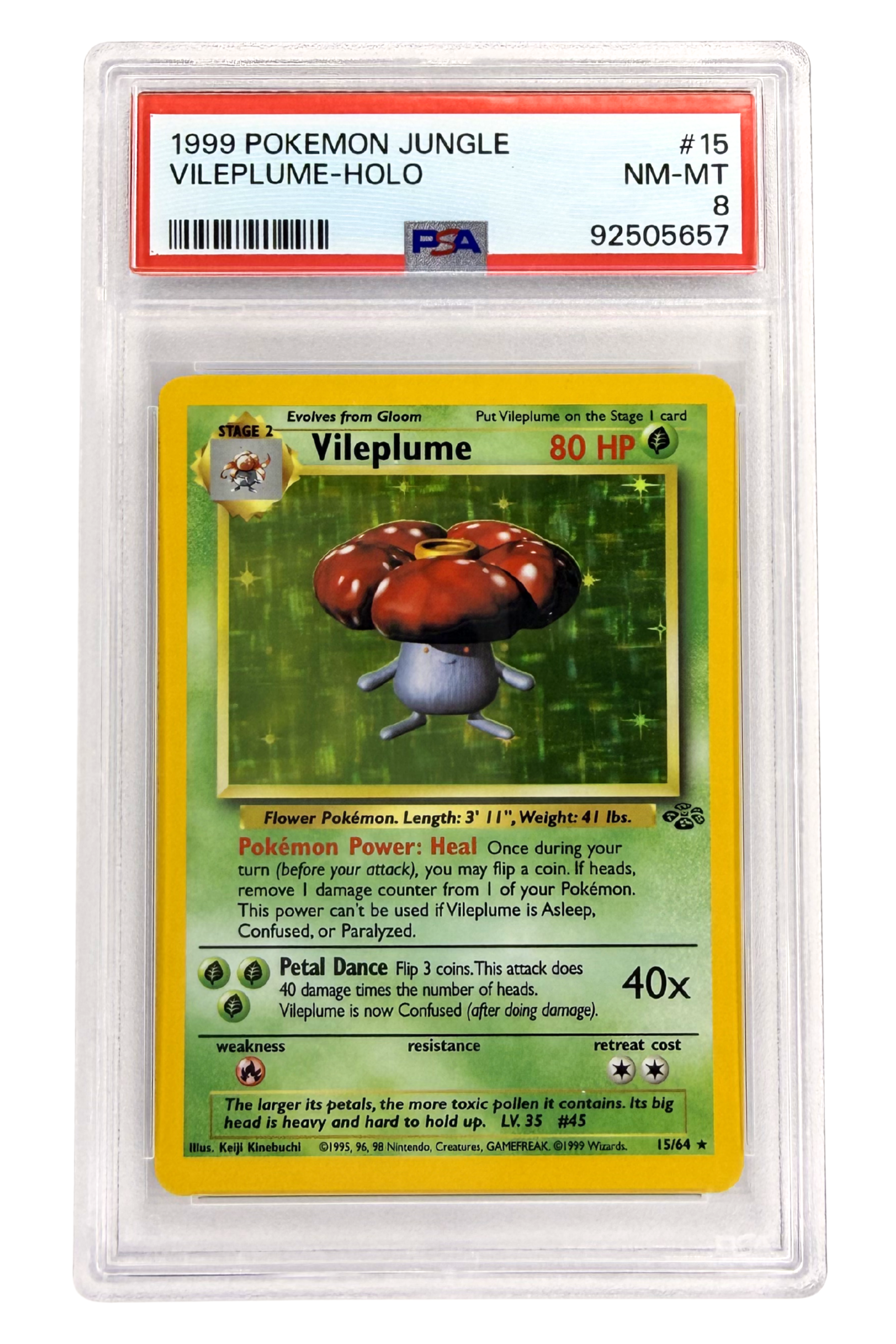 GRADED 8.0 HOLO Vileplume - Jungle #15 of #64