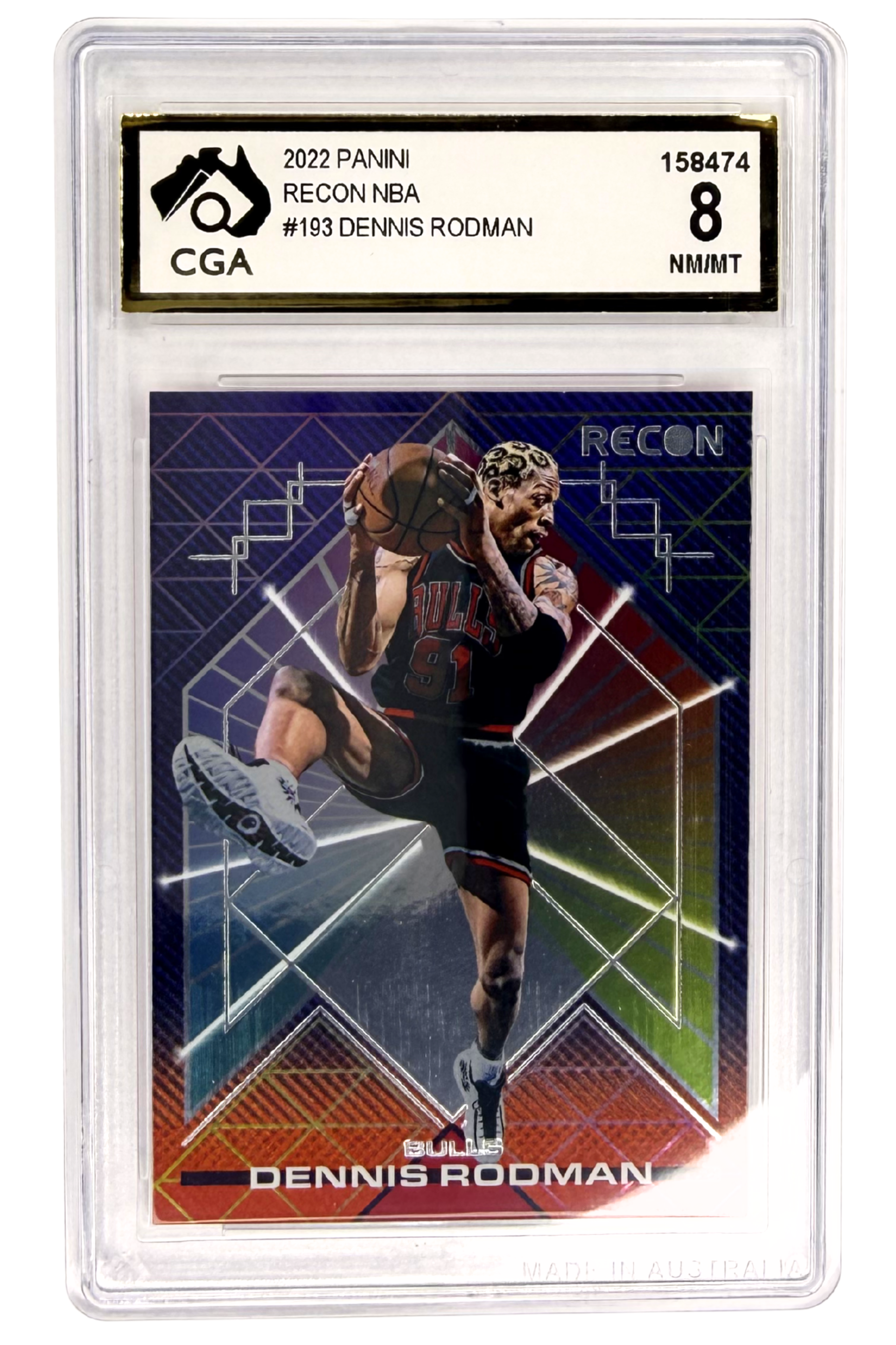 GRADED 8.0 Dennis Rodman - 2022 Panini Recon #193