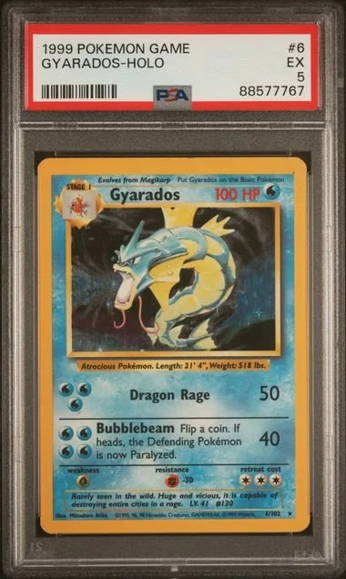 GRADED 5.0 HOLO Gyarados - Base Set Unlimited #6 of #102