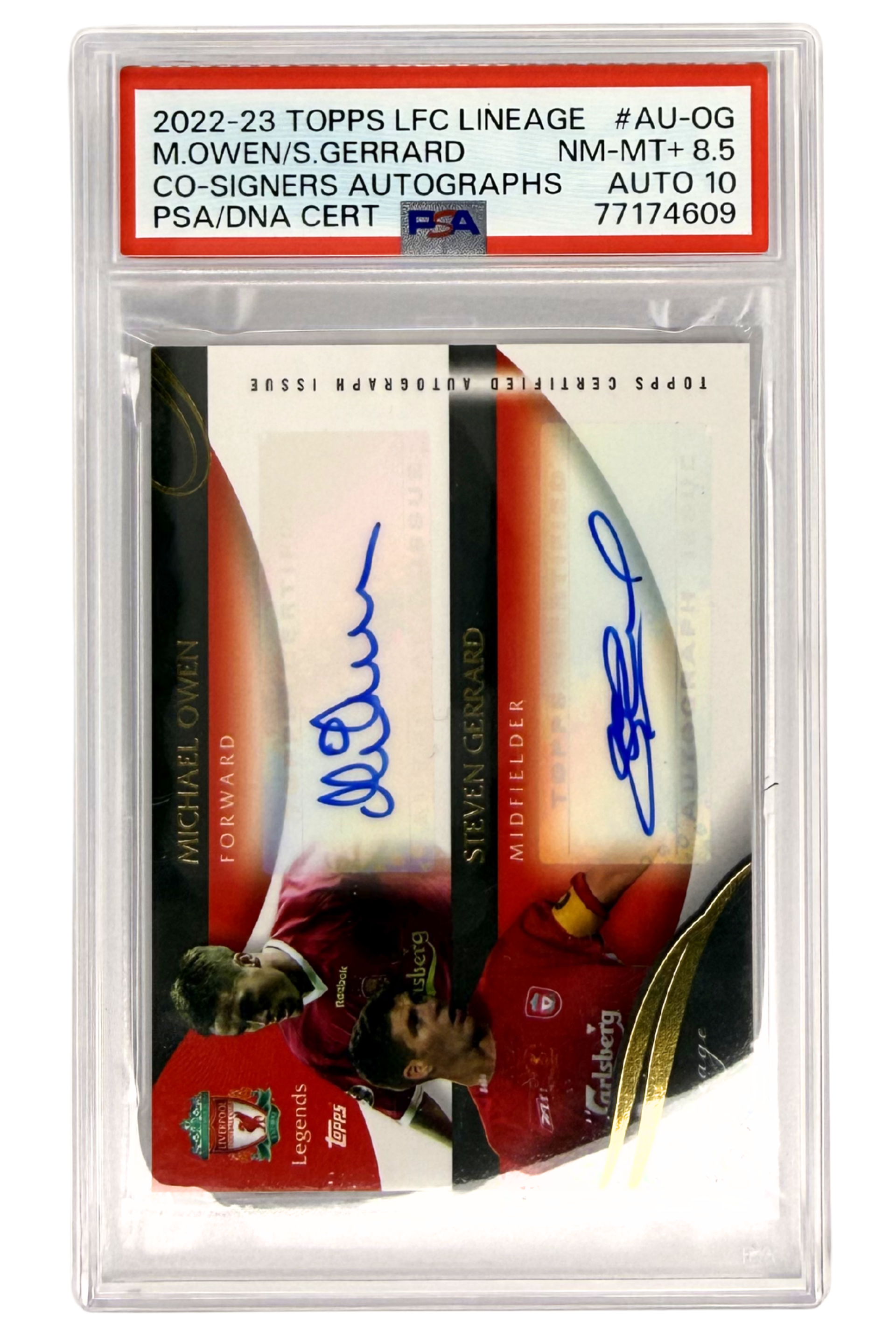 SIGNED Michael Owen, Steven Gerrard - 2022-23 Topps Lineage Liverpool FC Card000049