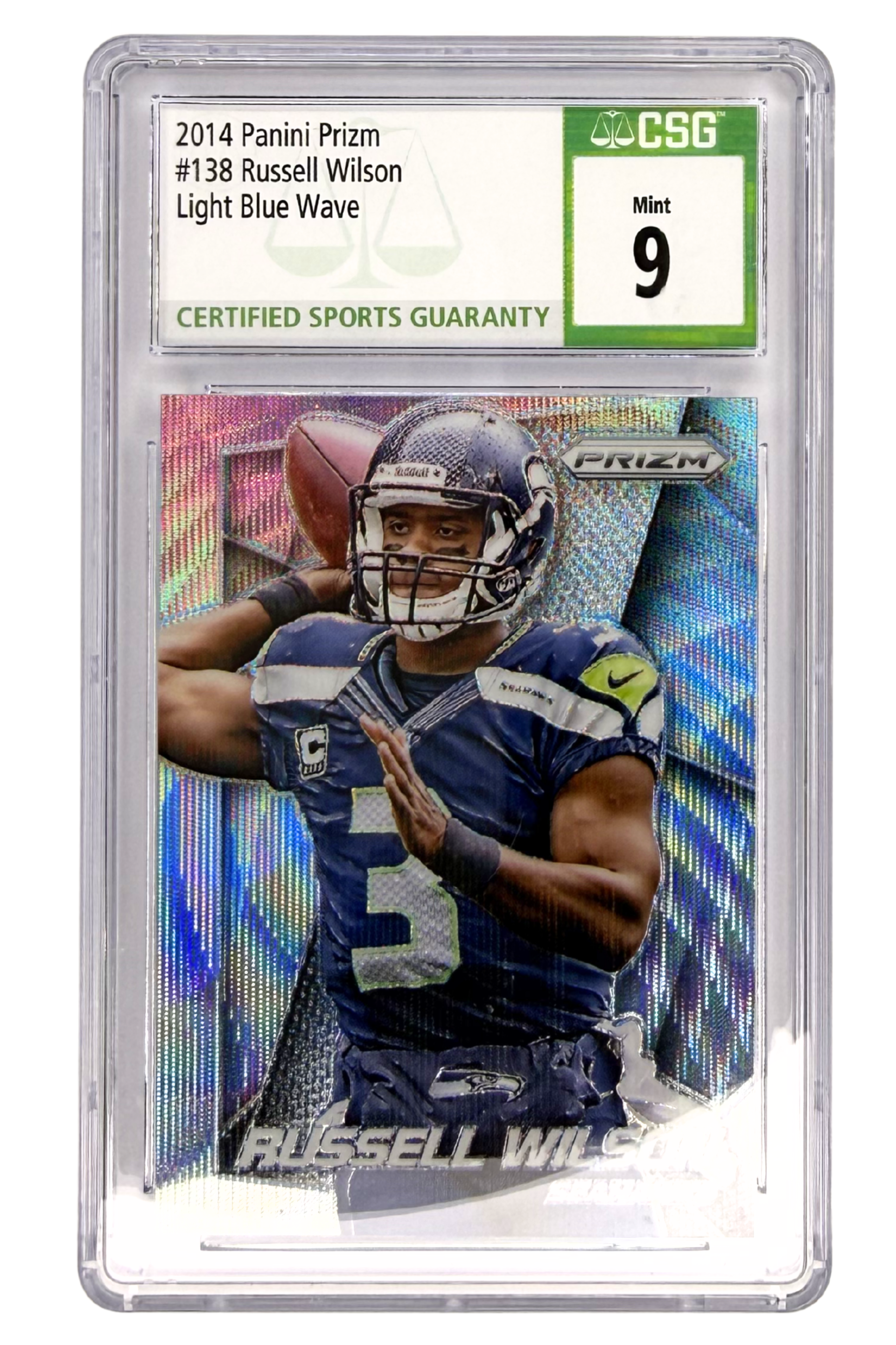 GRADED 9.0 Russell Wilson - 2014 Panini Prizm #138
