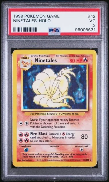 GRADED 3.0 HOLO Ninetales - Base Set Unlimited #12 of #102