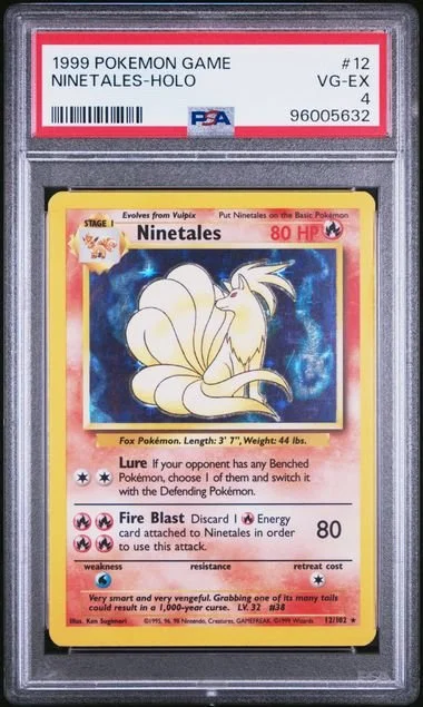 GRADED 4.0 HOLO Ninetales - Base Set Unlimited #12 of #102