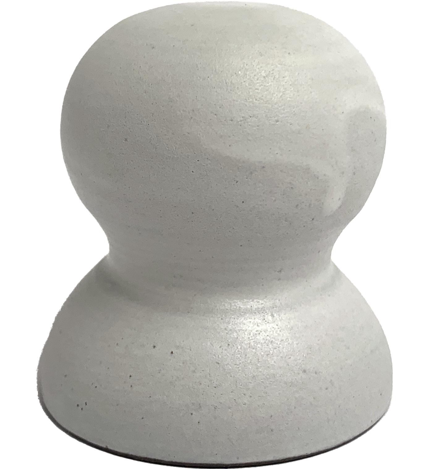 Close-up of glazed ceramic object. It used as an example to indicate the appearance of the glaze. The glaze is white