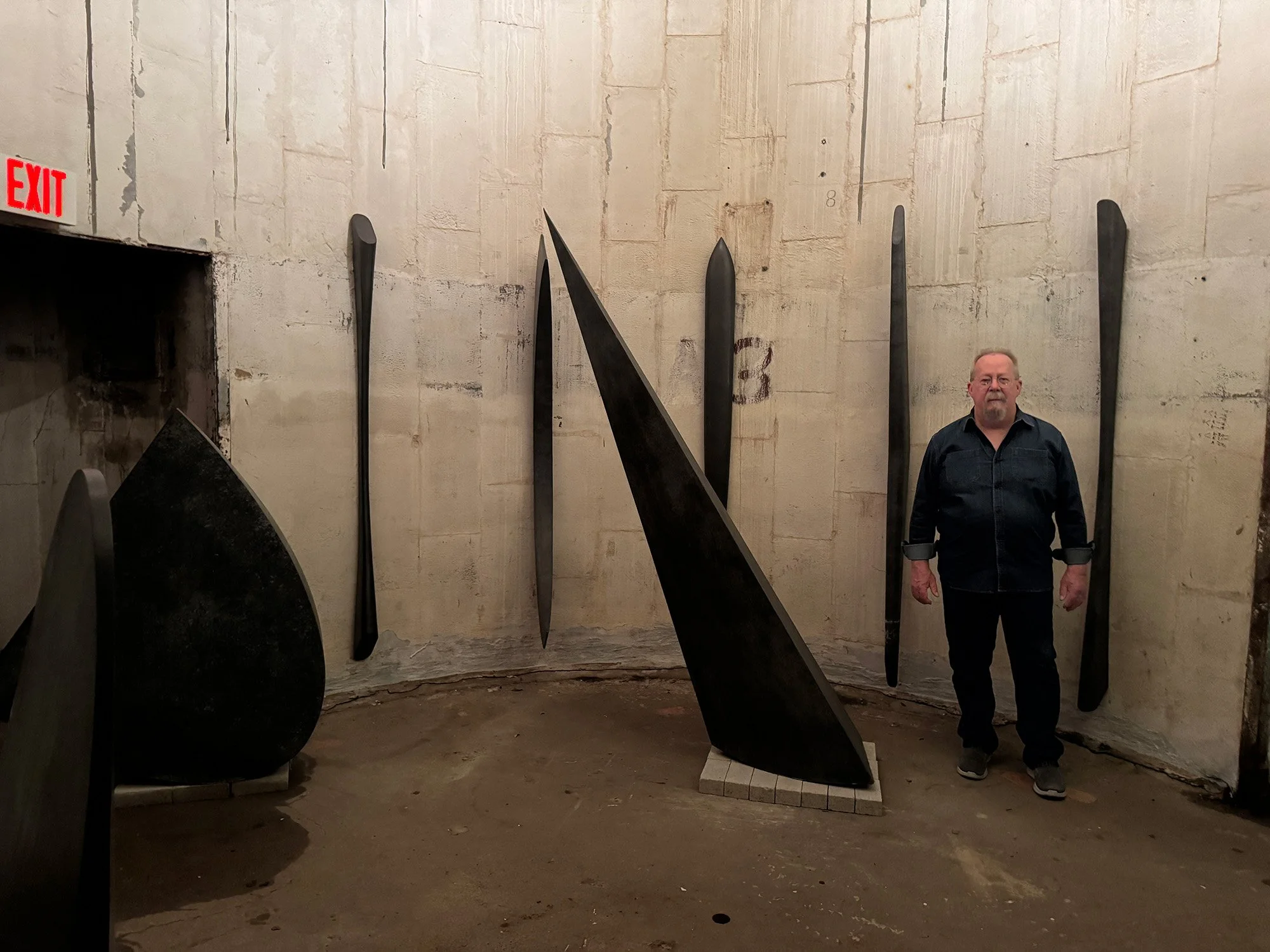 Steve Murphy by his installation "Finding Form"