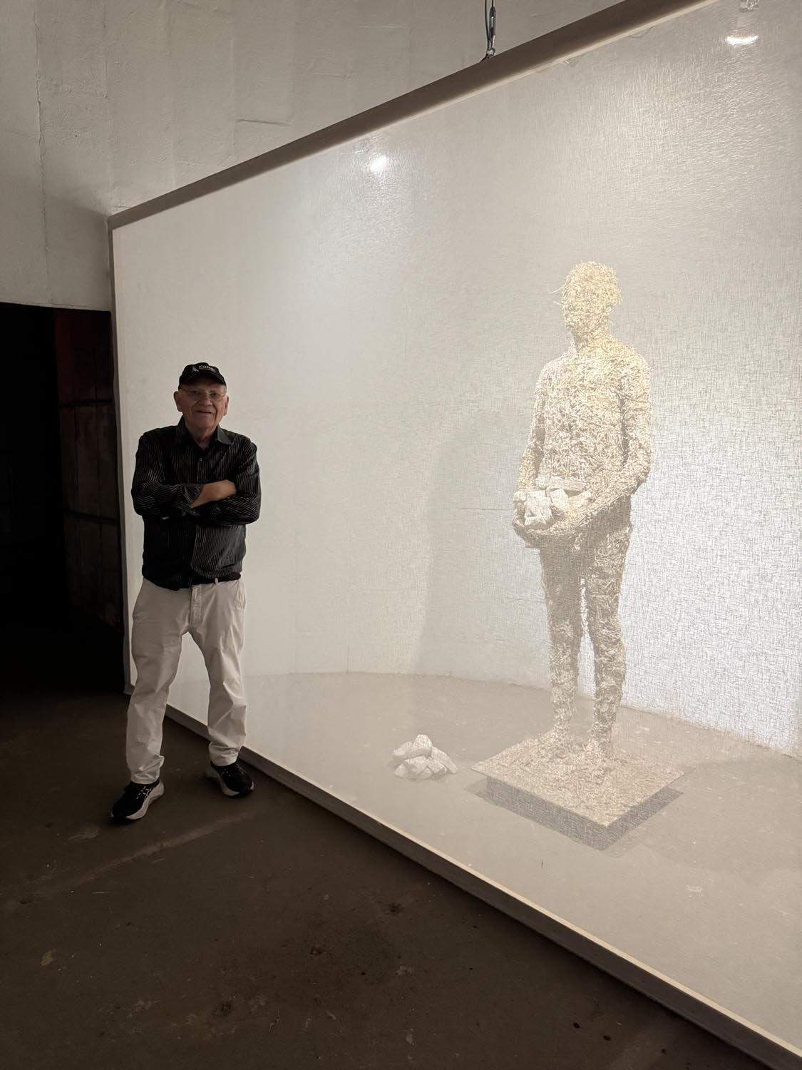SMH Curator Volker Eisele by James Sullivan's installation "Appearance of a Conundrum"
