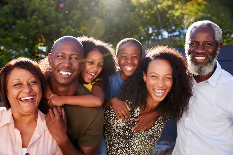 Family spending time together at home