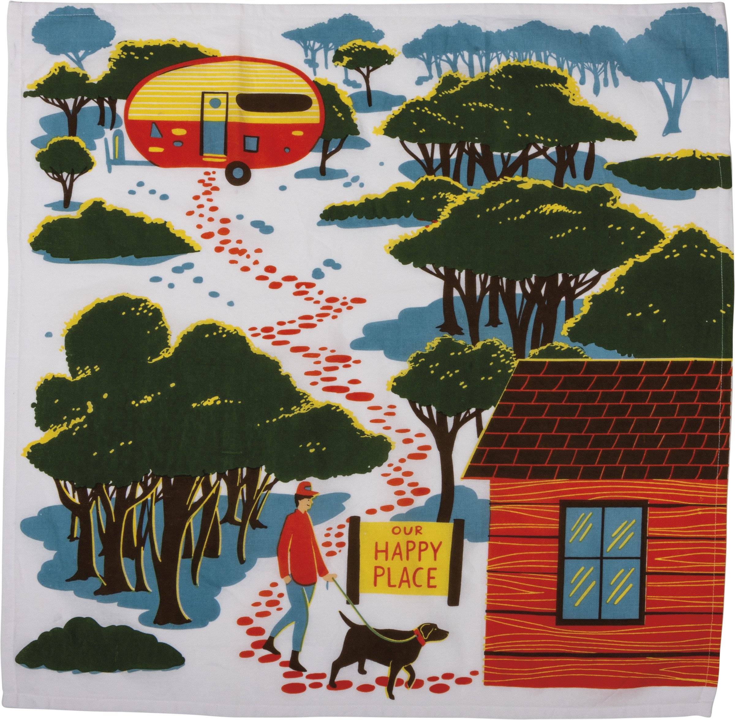 Happy Place Dog Dish Towel