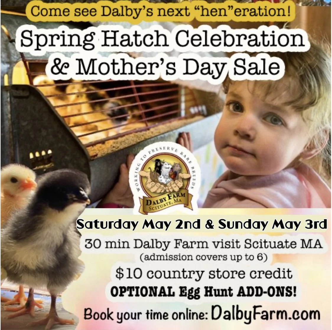 Spring Hatch Celebration, Egg Hunts and Mother's Day Sale