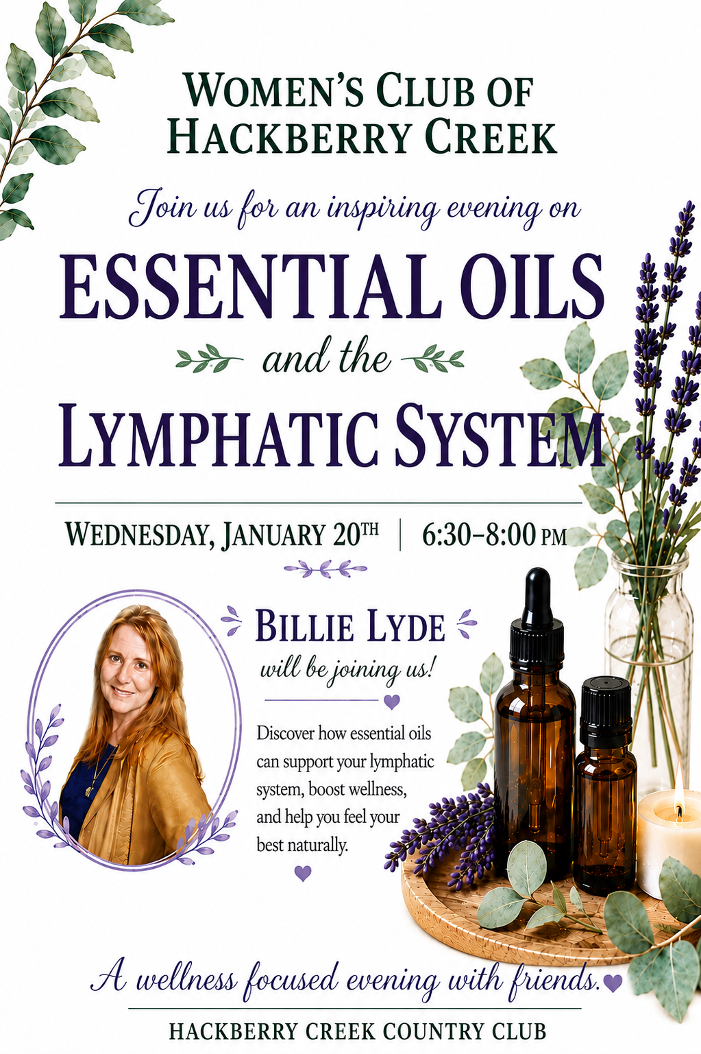 essential oil event flyer for January