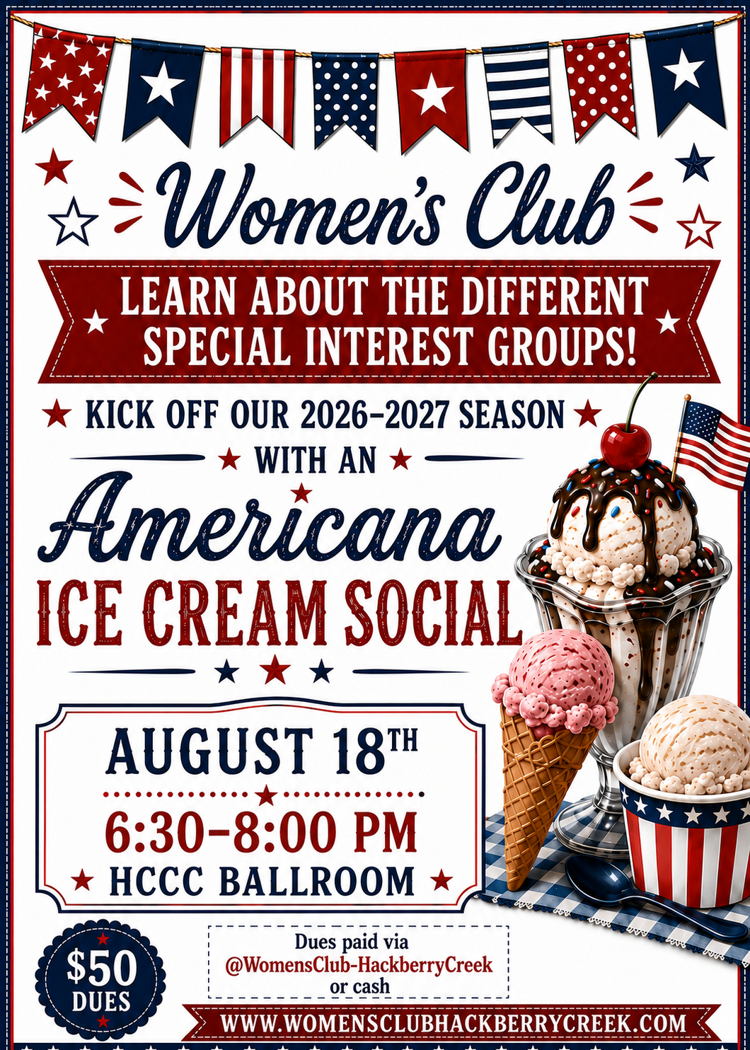 Women's Club August 2026 Meeting Flyer