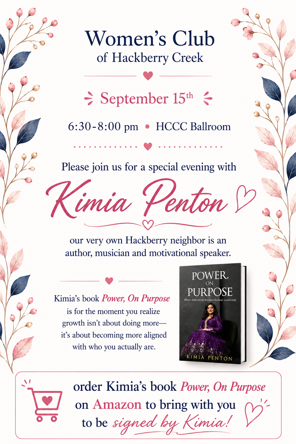 September Women's Clube Event Flyer