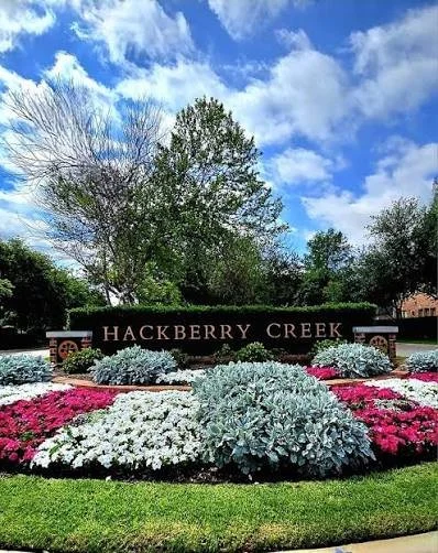 hackberry creek neighborhood entrance