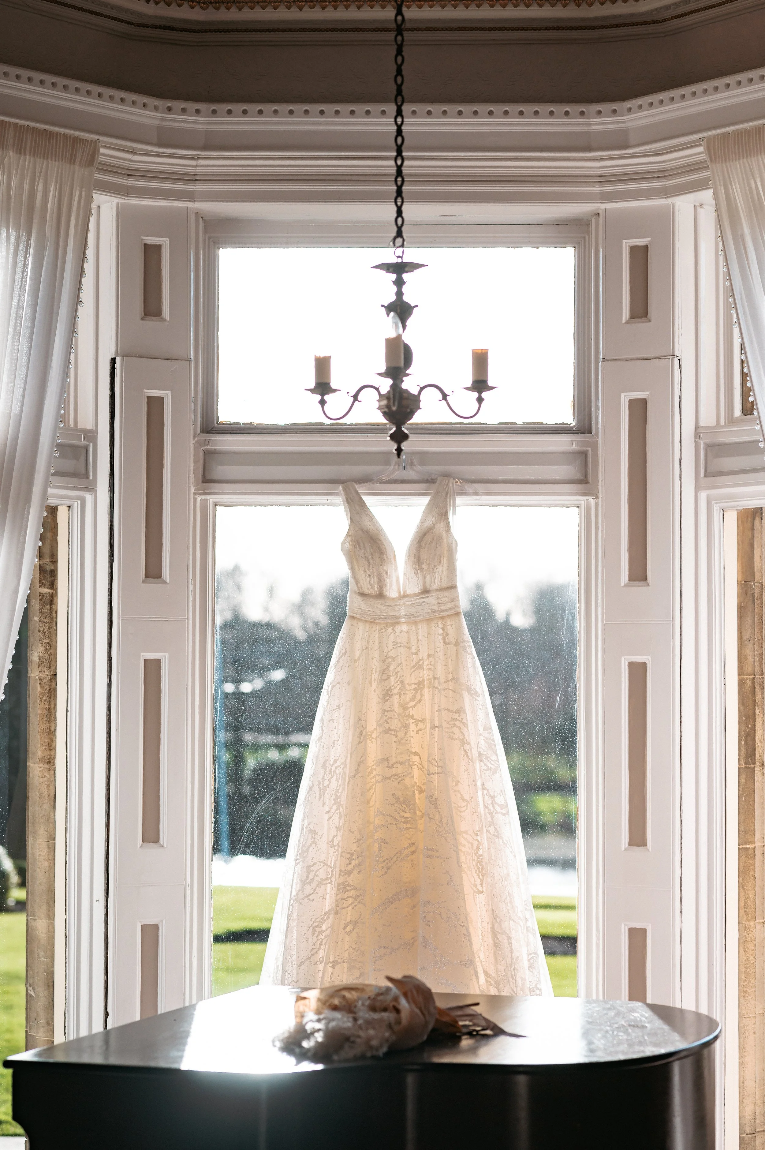 Wedding party walking together at a luxury West Sussex country estate