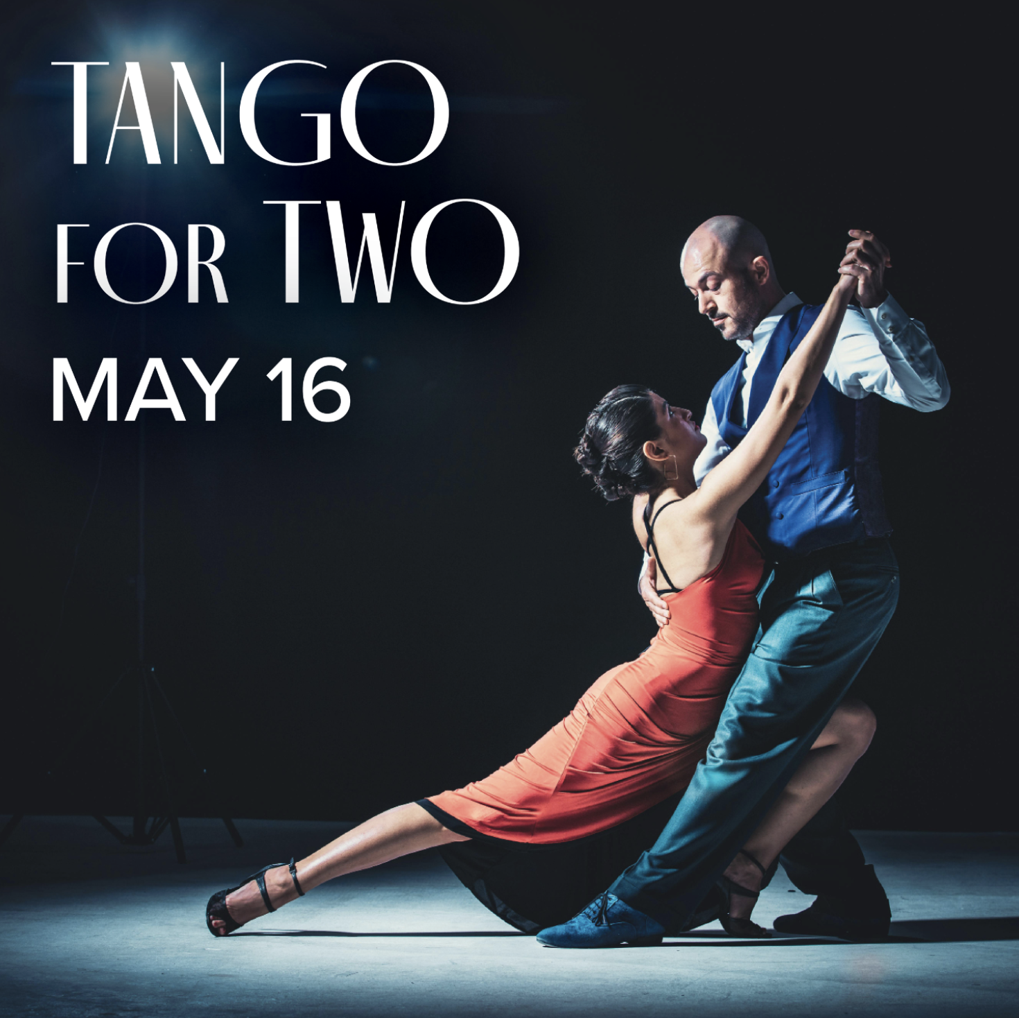 A man and a  woman dancing to tango music inspired by our Alpharetta Symphony performance