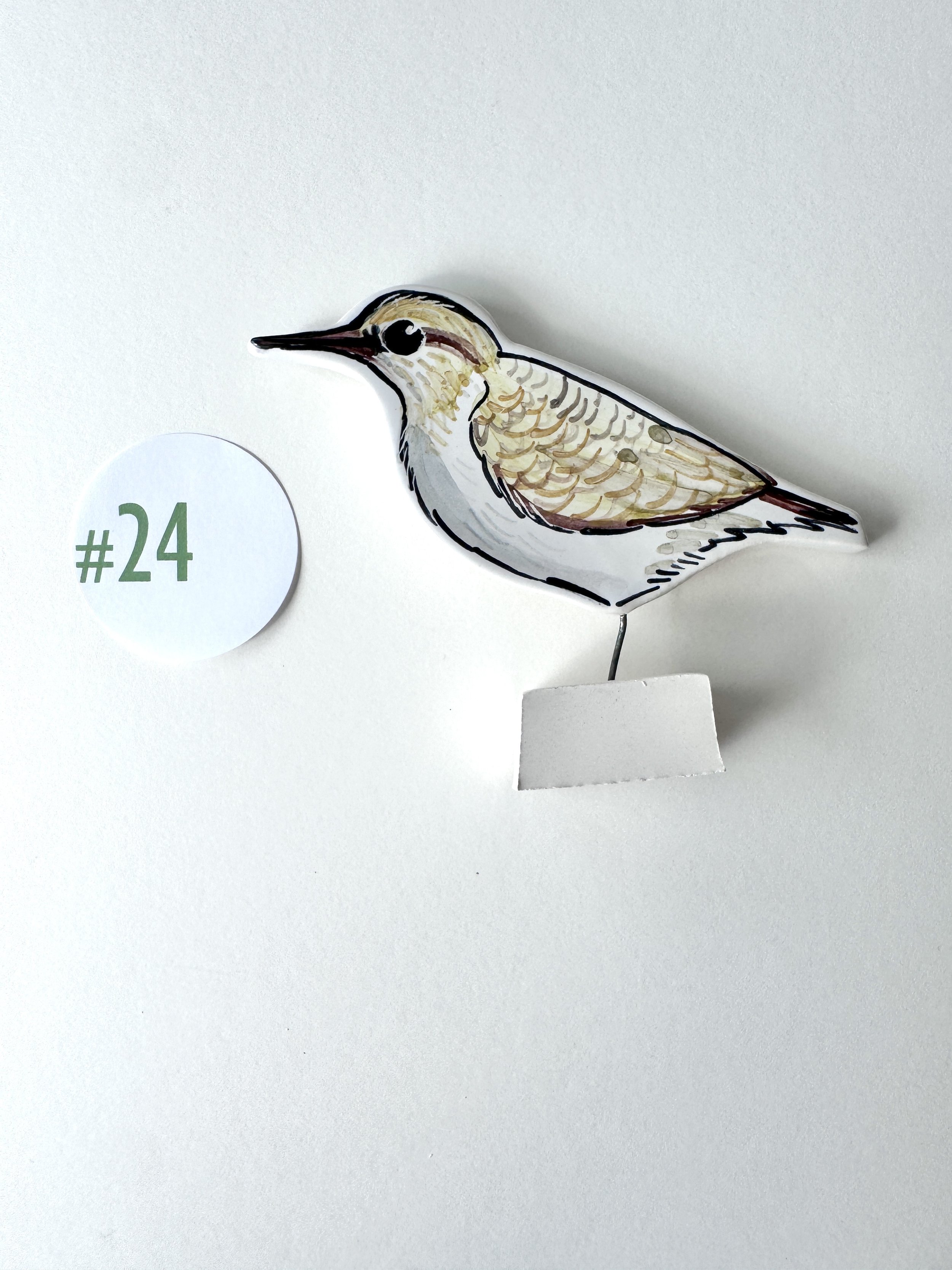 Sandpiper pottery ornament #24