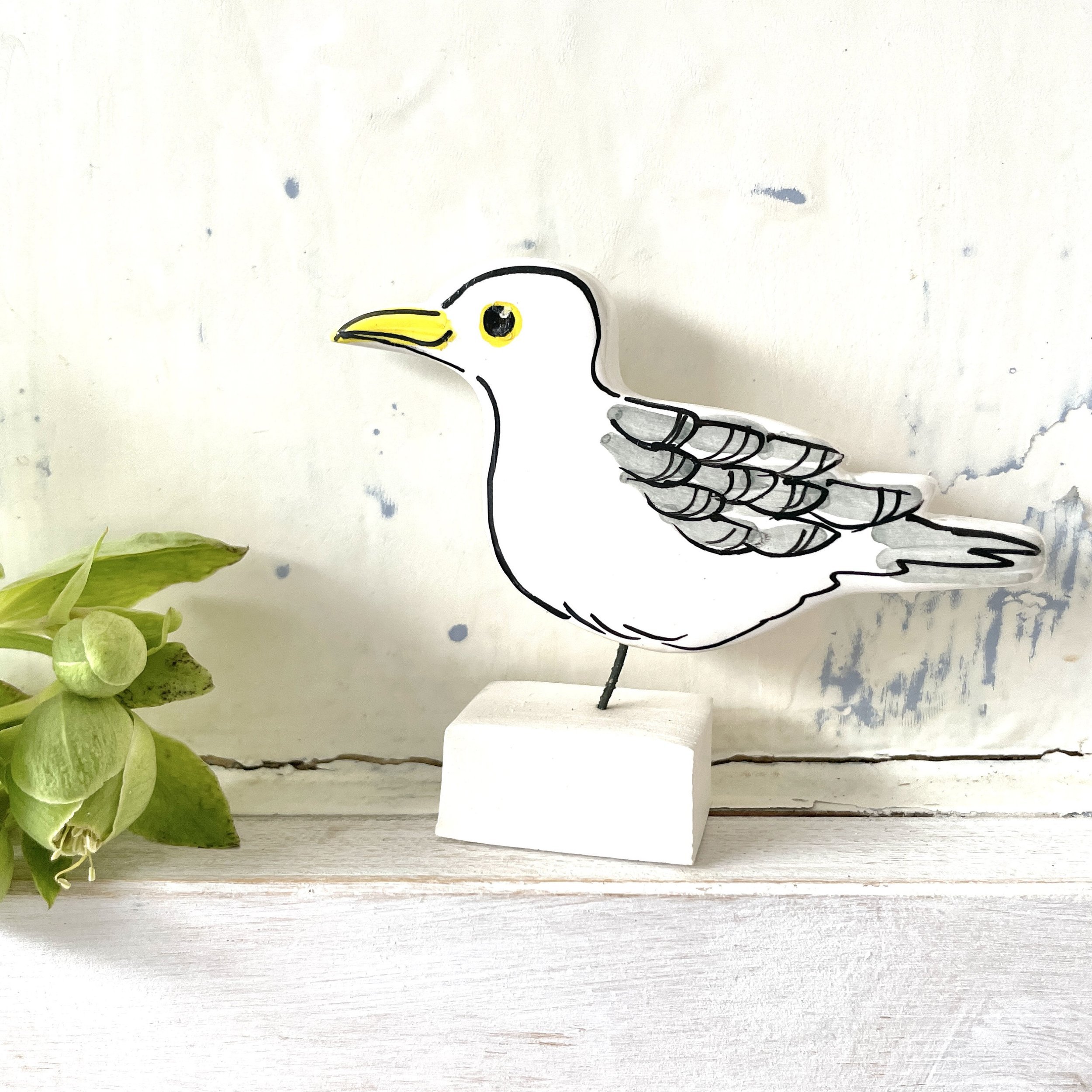 Seagull pottery ornament