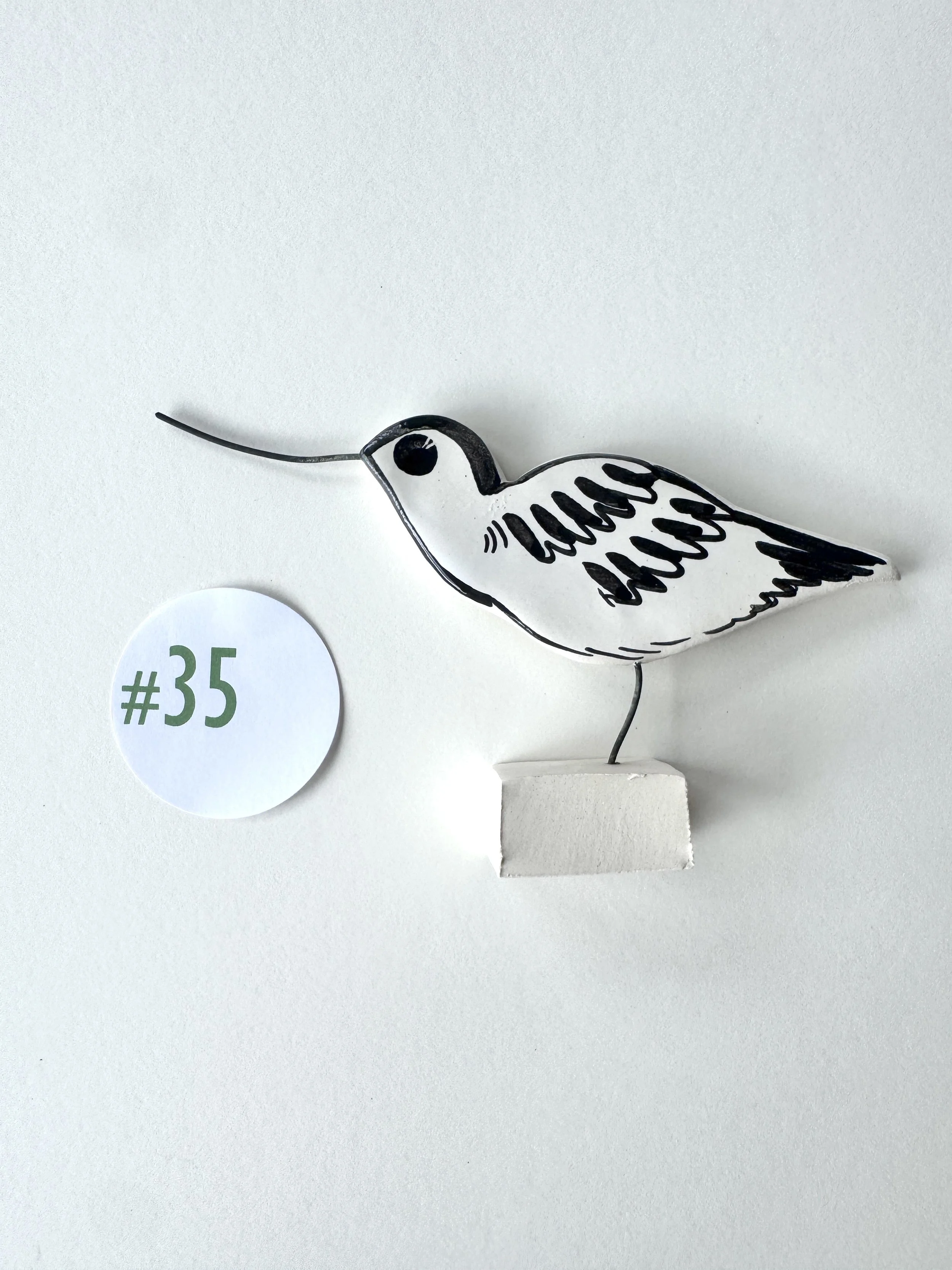Avocet pottery ornament #35