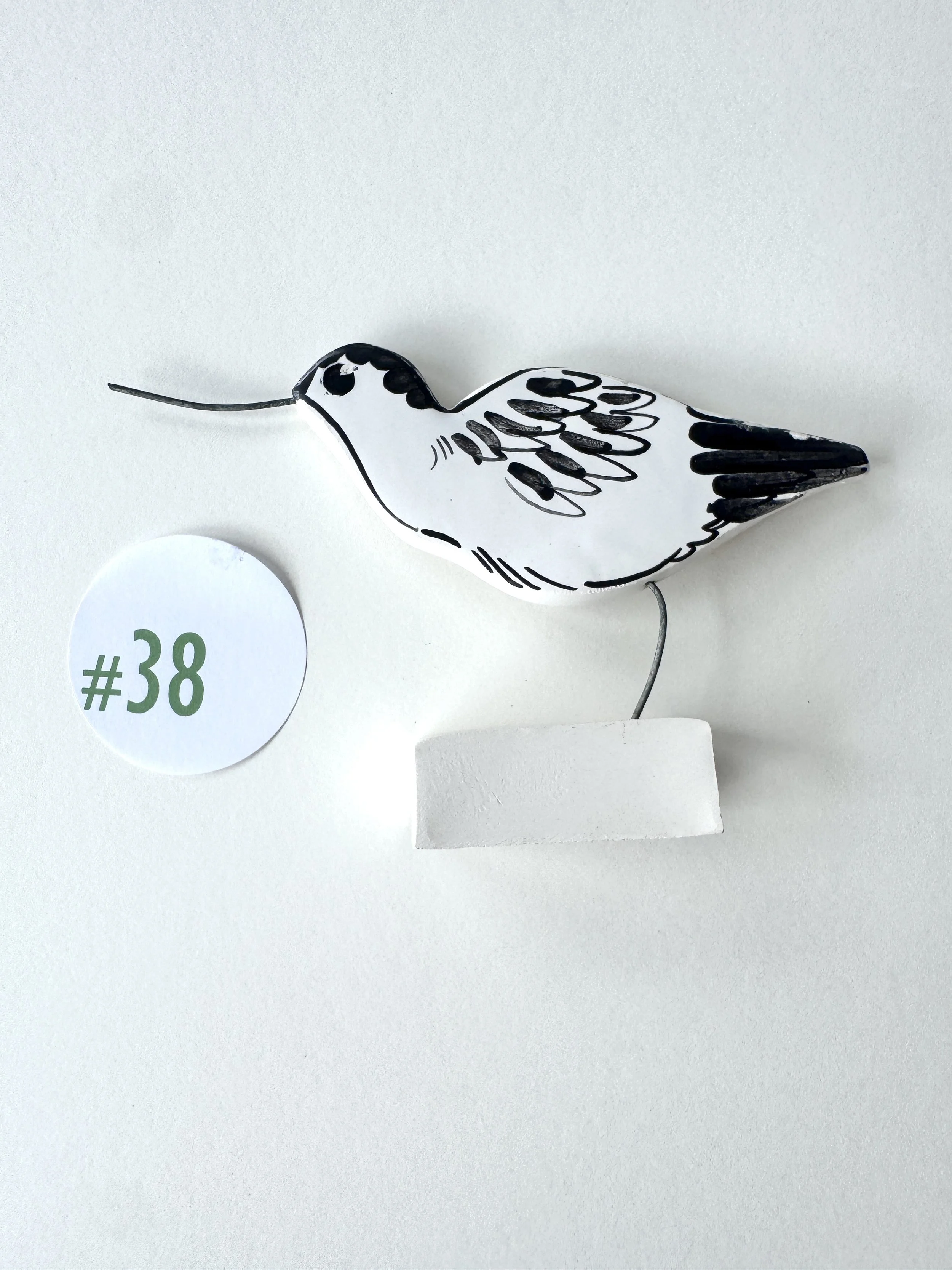 Avocet pottery ornament #38