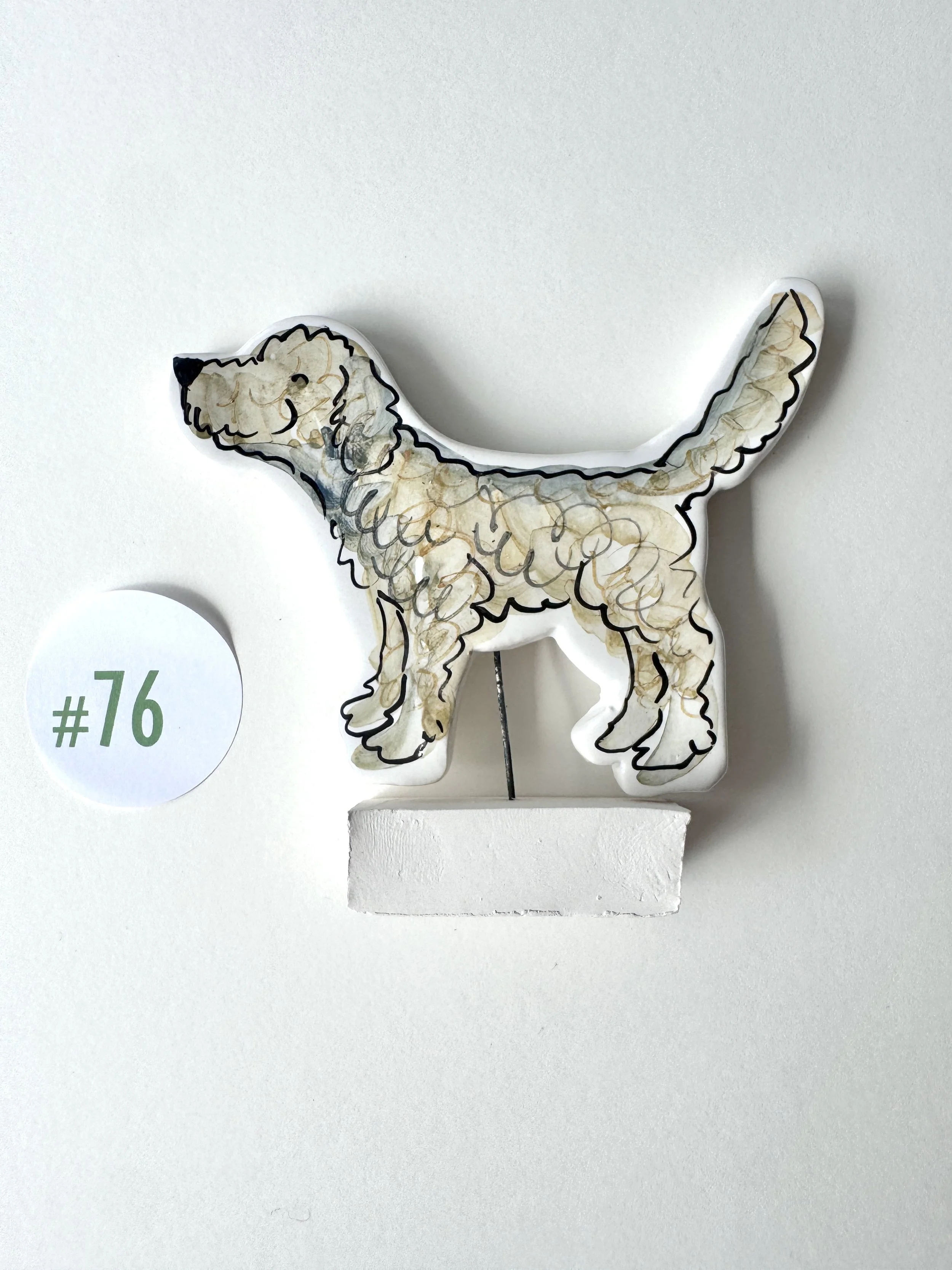 Labradoodle dog ornament #76