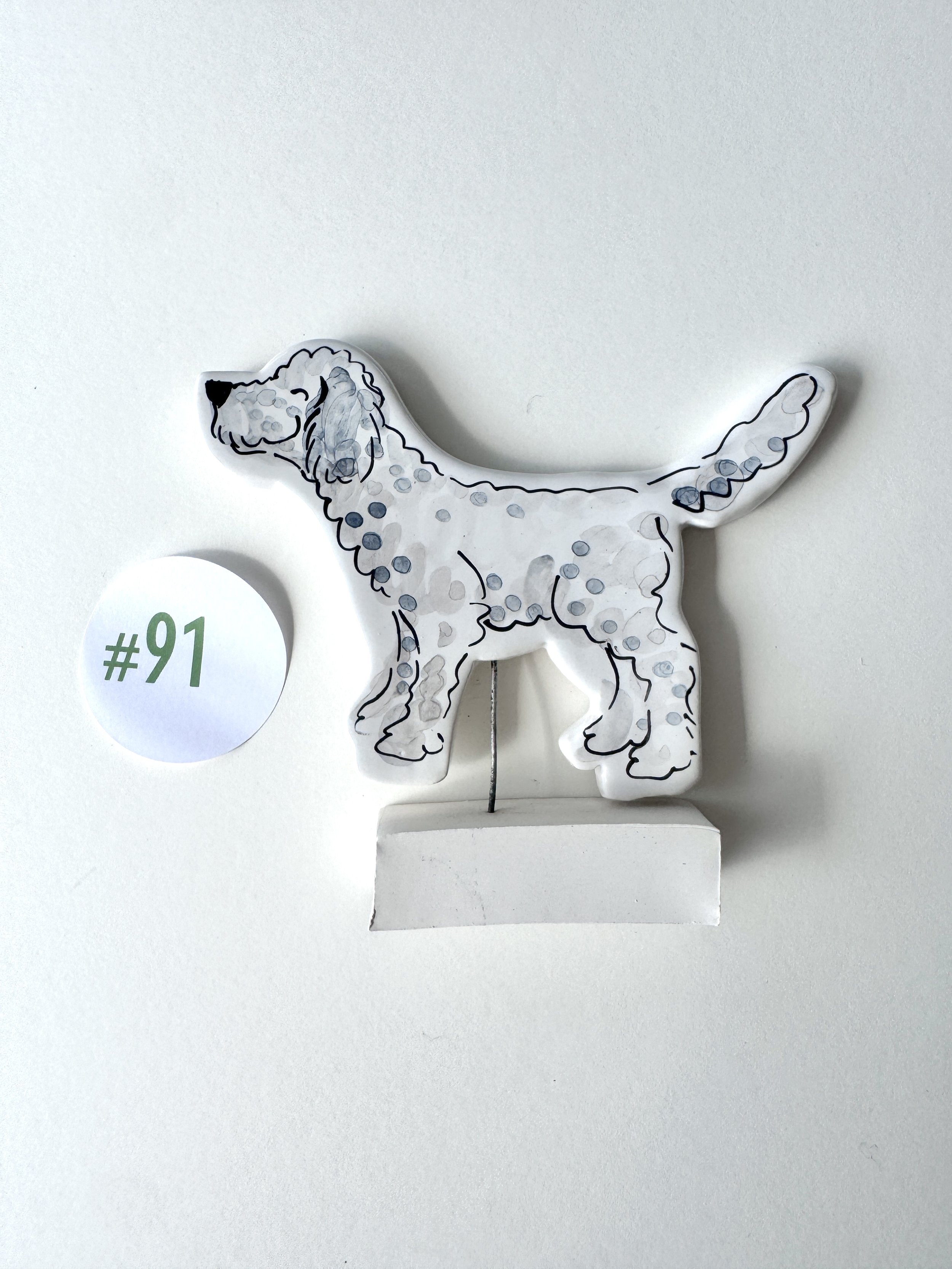 White dog ornament #91
