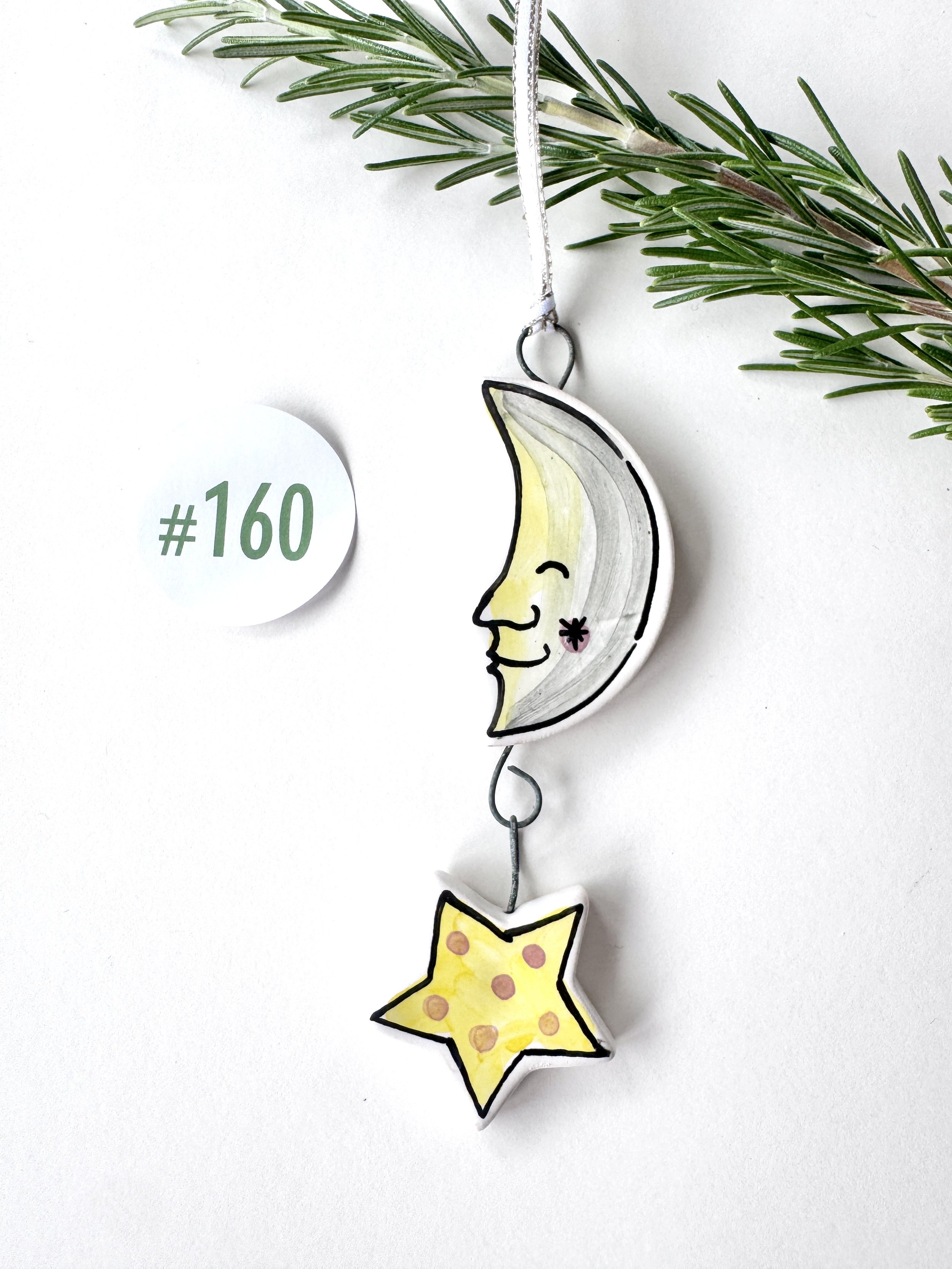 Moon Star hanging ornament #160