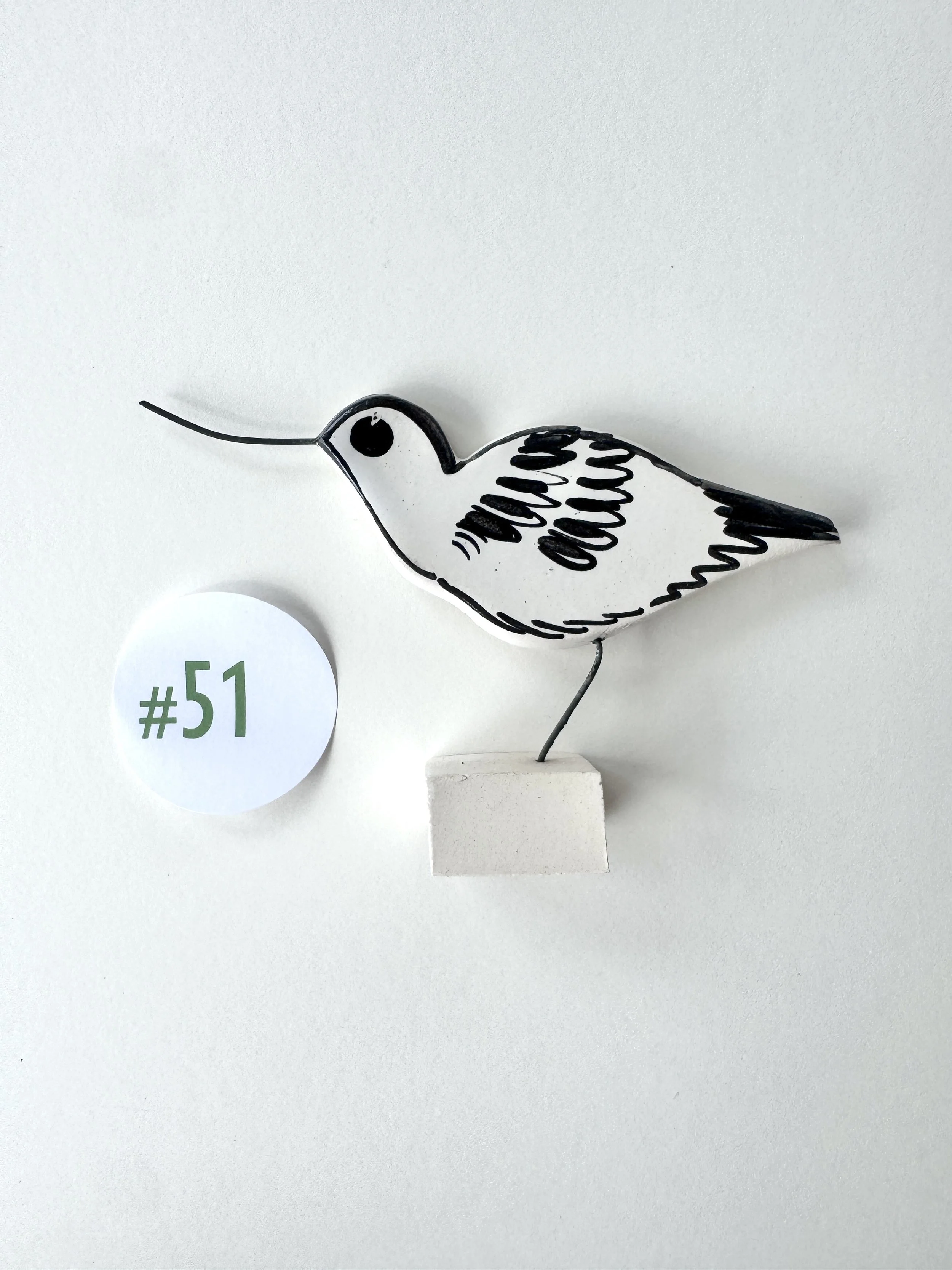 Avocet pottery ornament #51