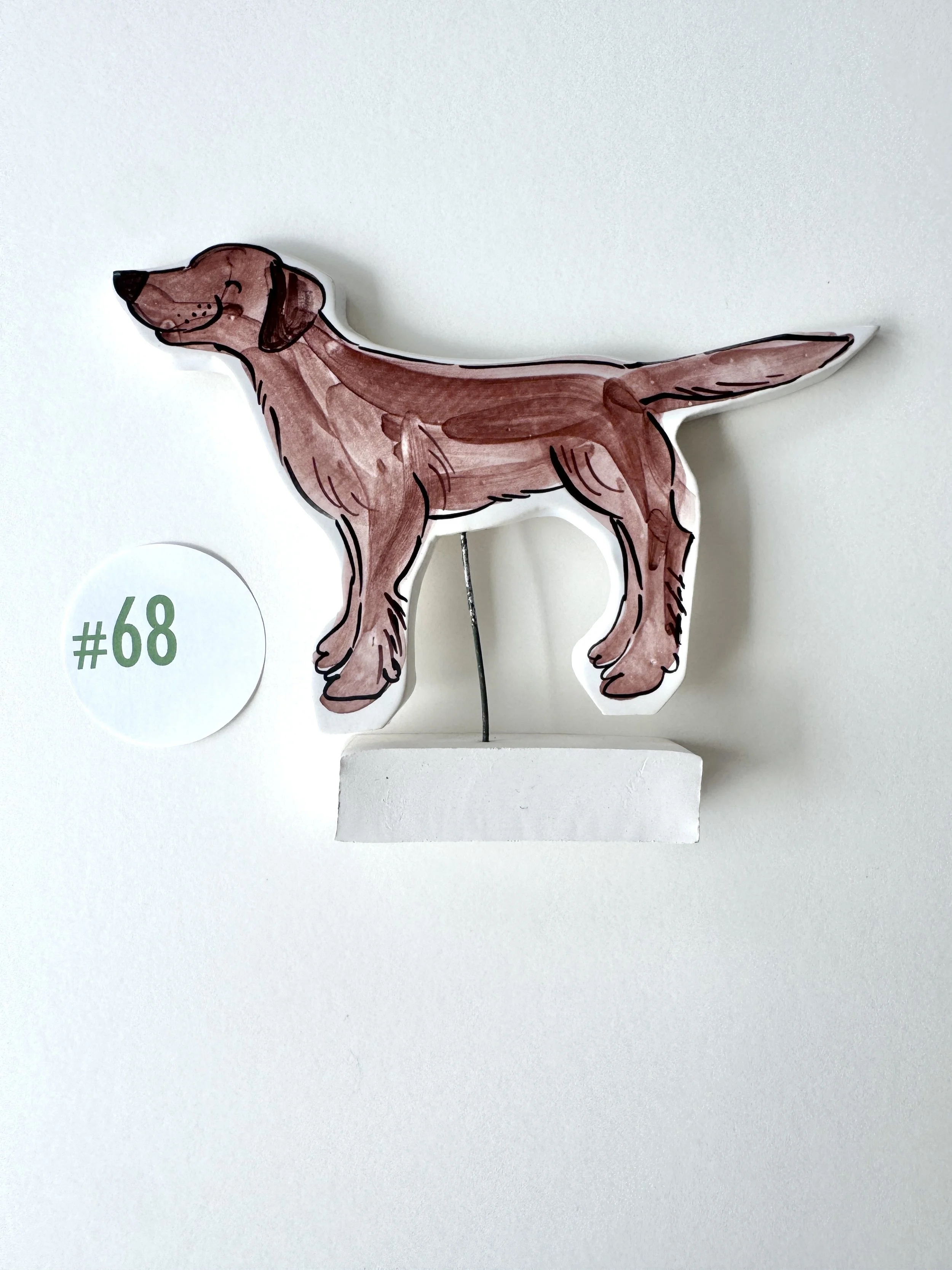 Chocolate Lab  dog ornament #68