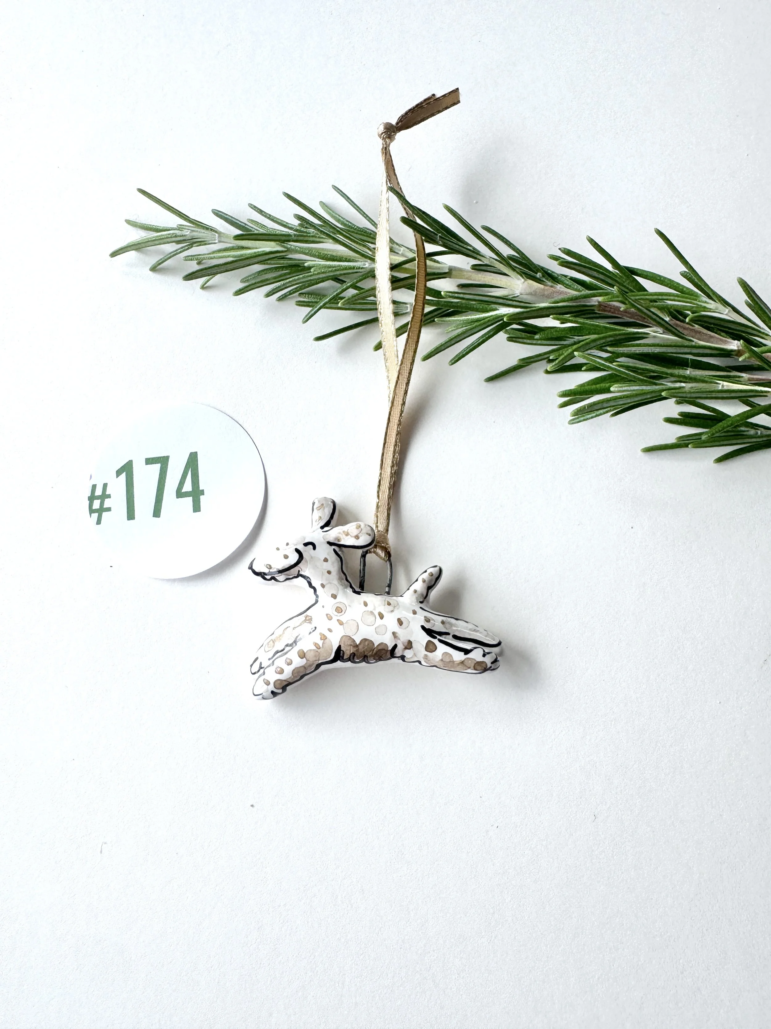 Tiny Flying Dog ornament #174