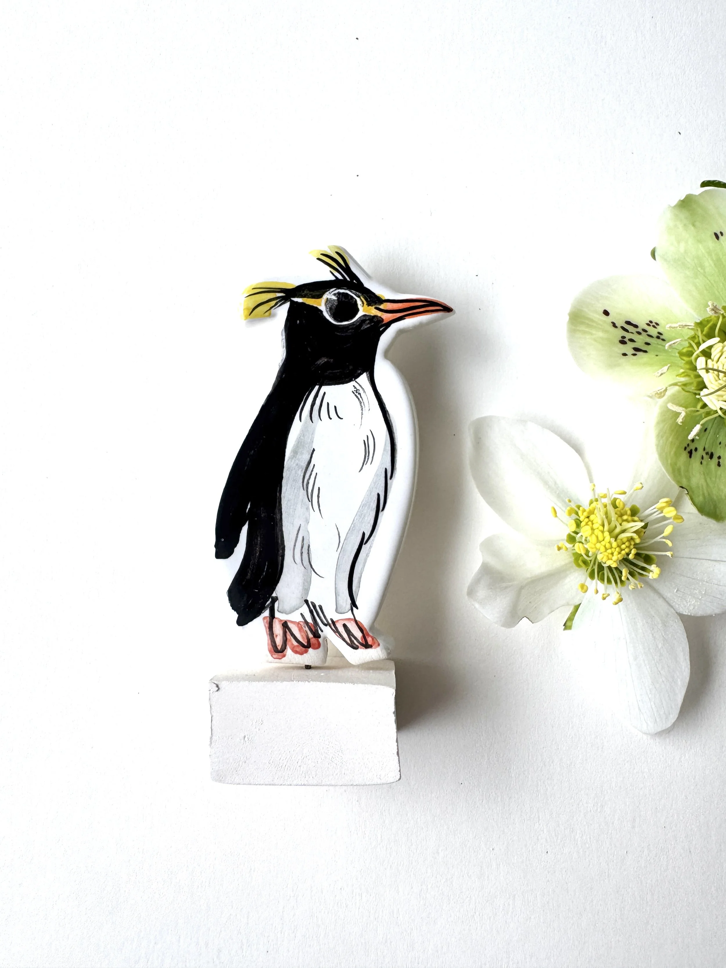 Rockhopper Penguin pottery ornament