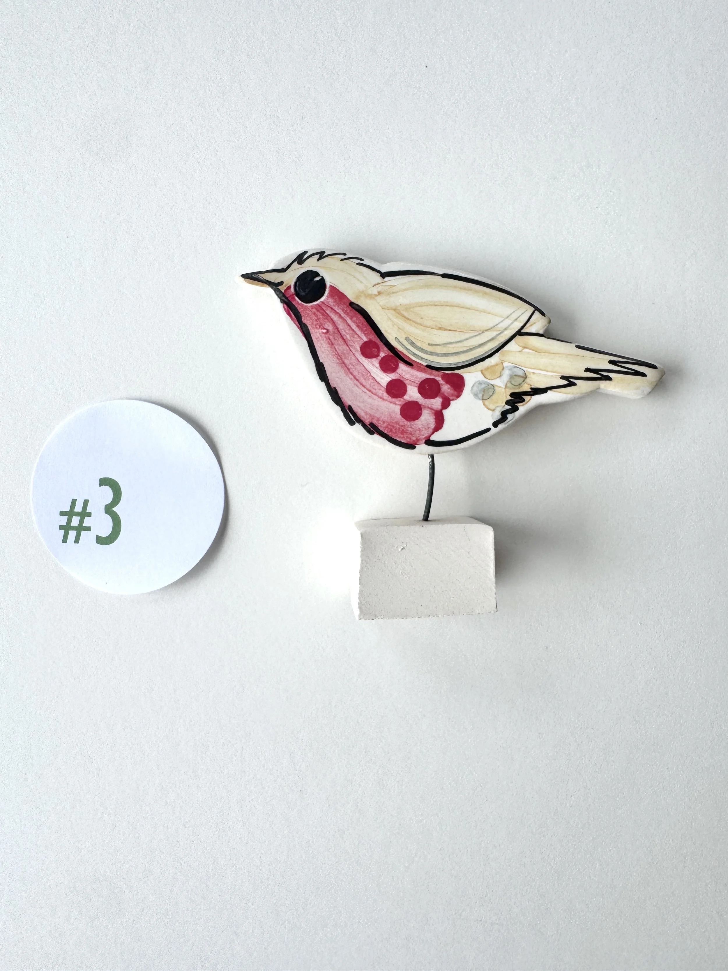 Robin pottery ornament #3