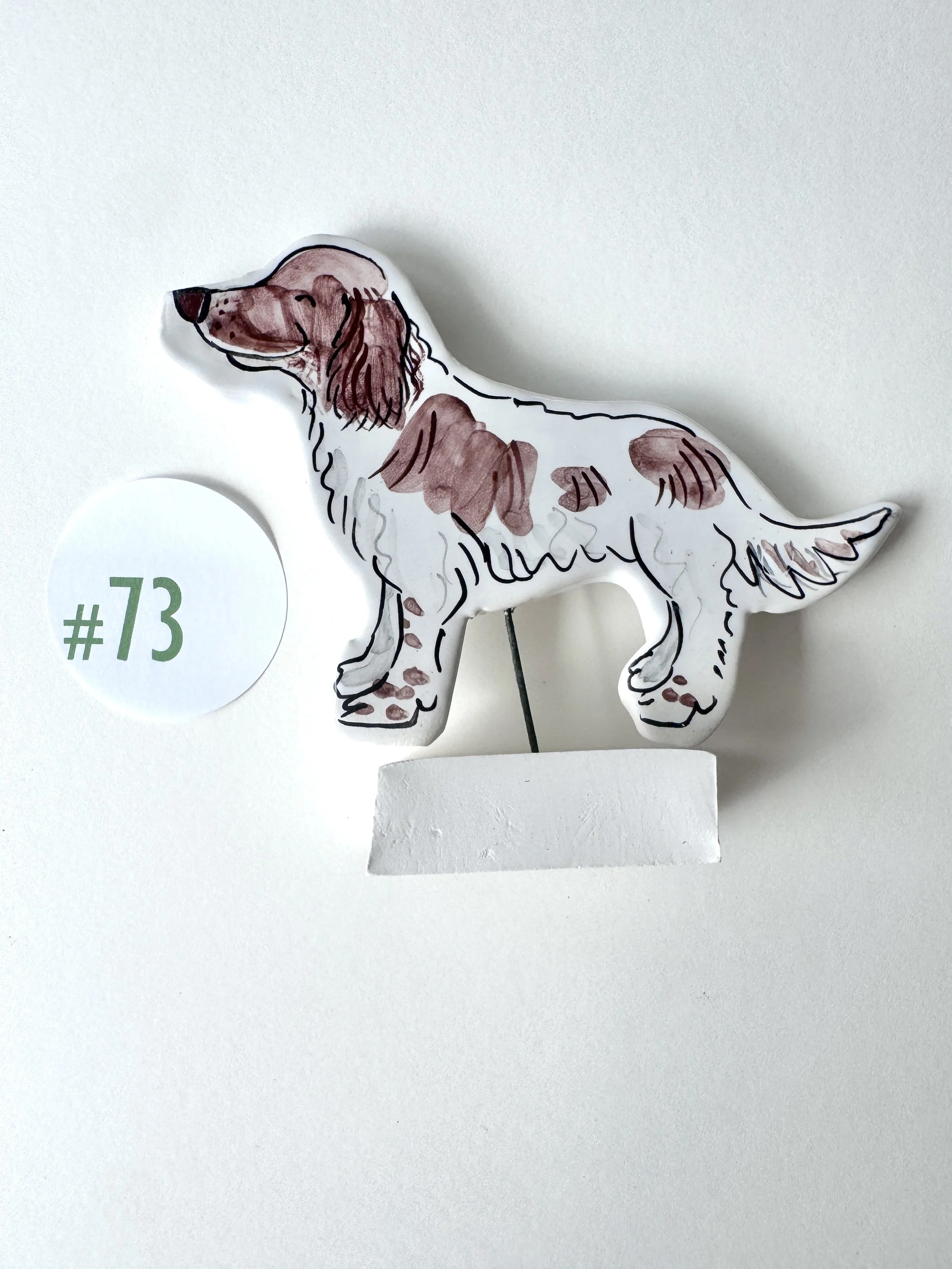 Spaniel dog ornament #73