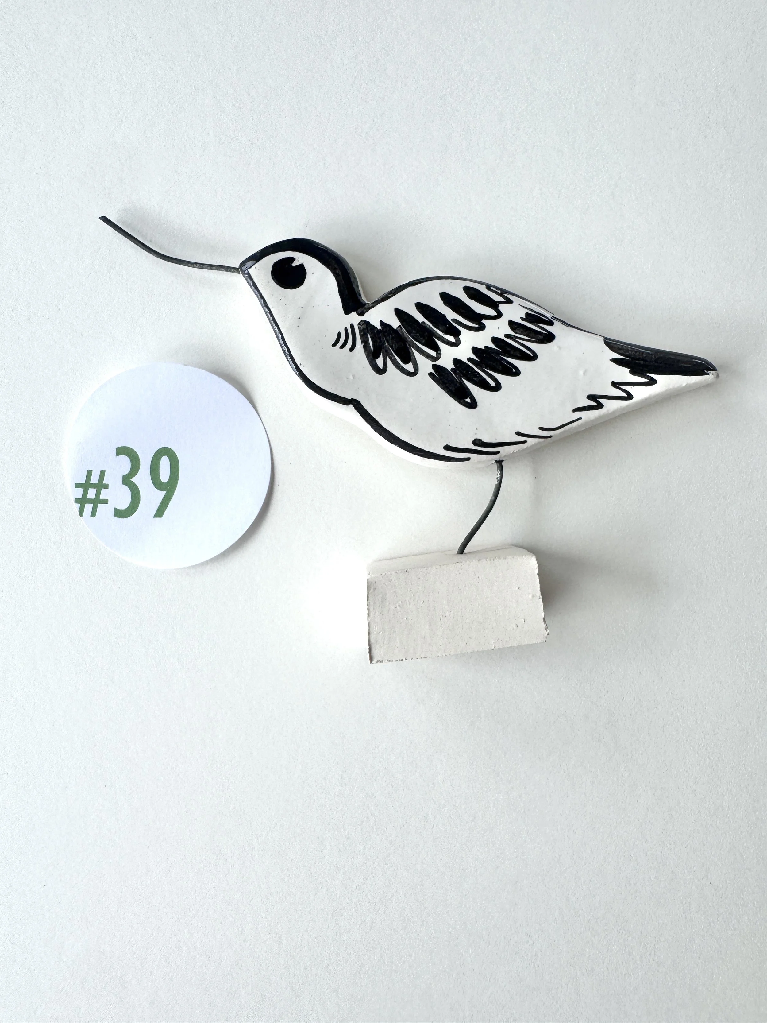 Avocet pottery ornament #39