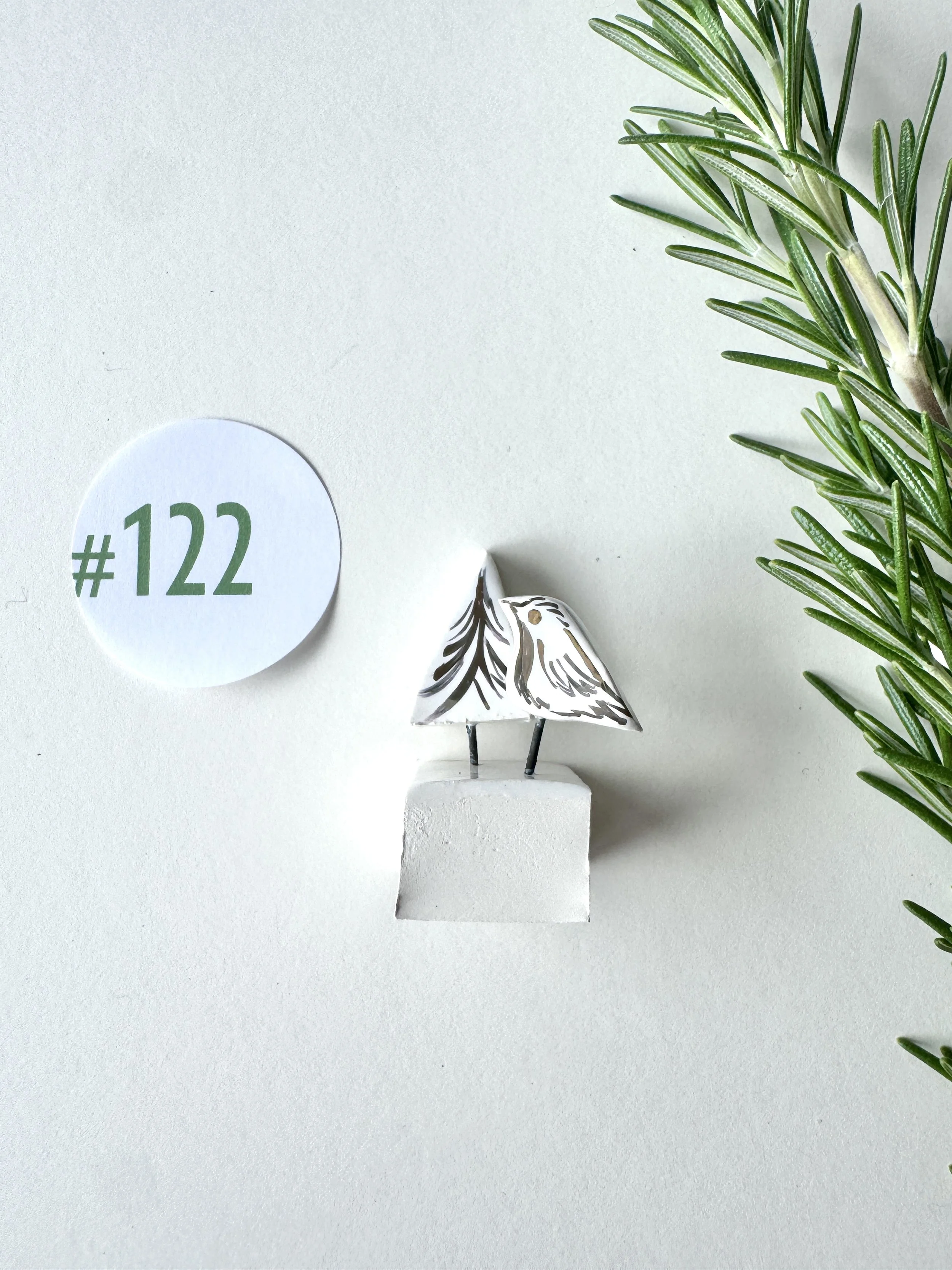 Robin Fir Gold Lustre ornament #122