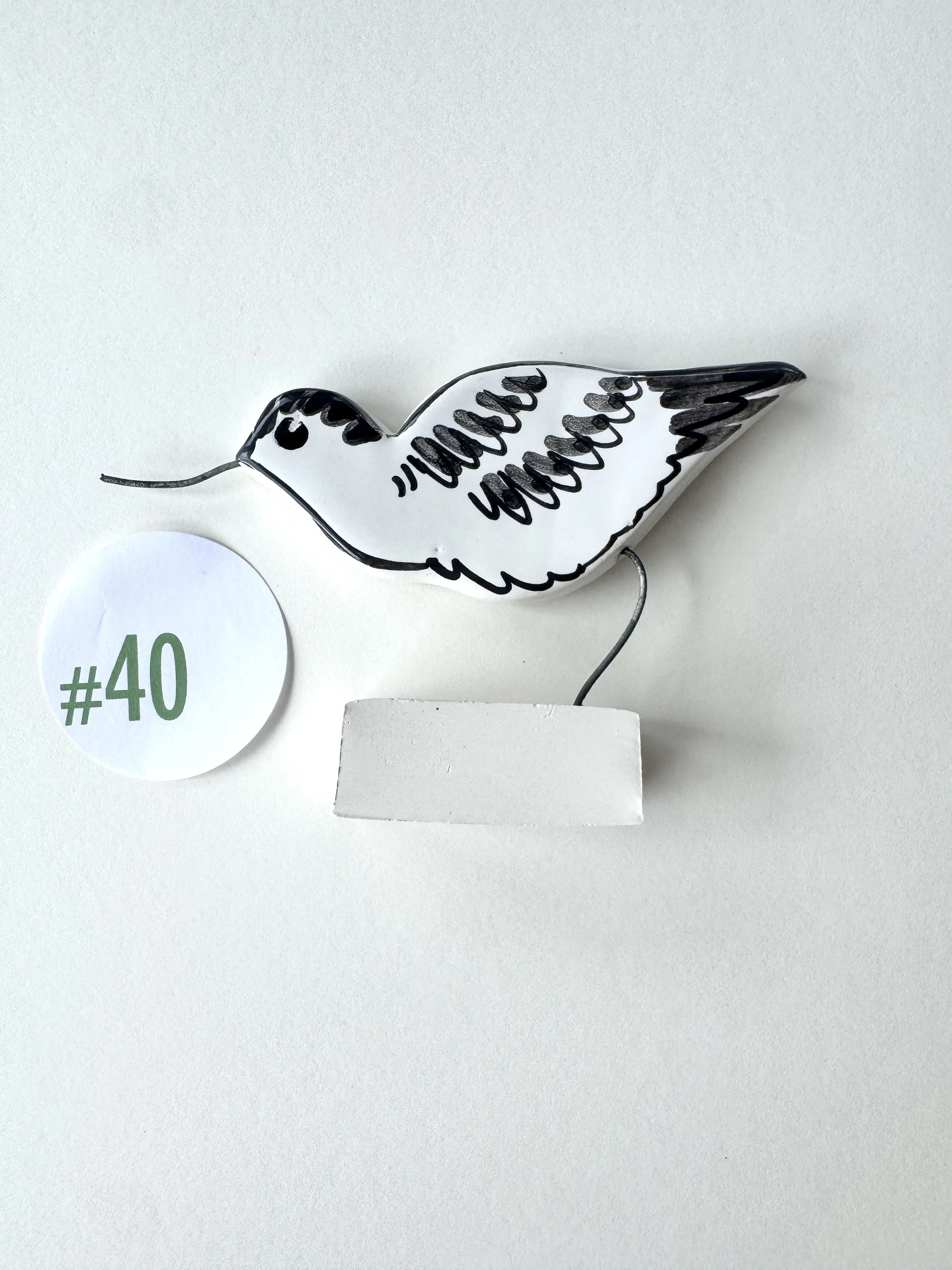 Avocet pottery ornament #40