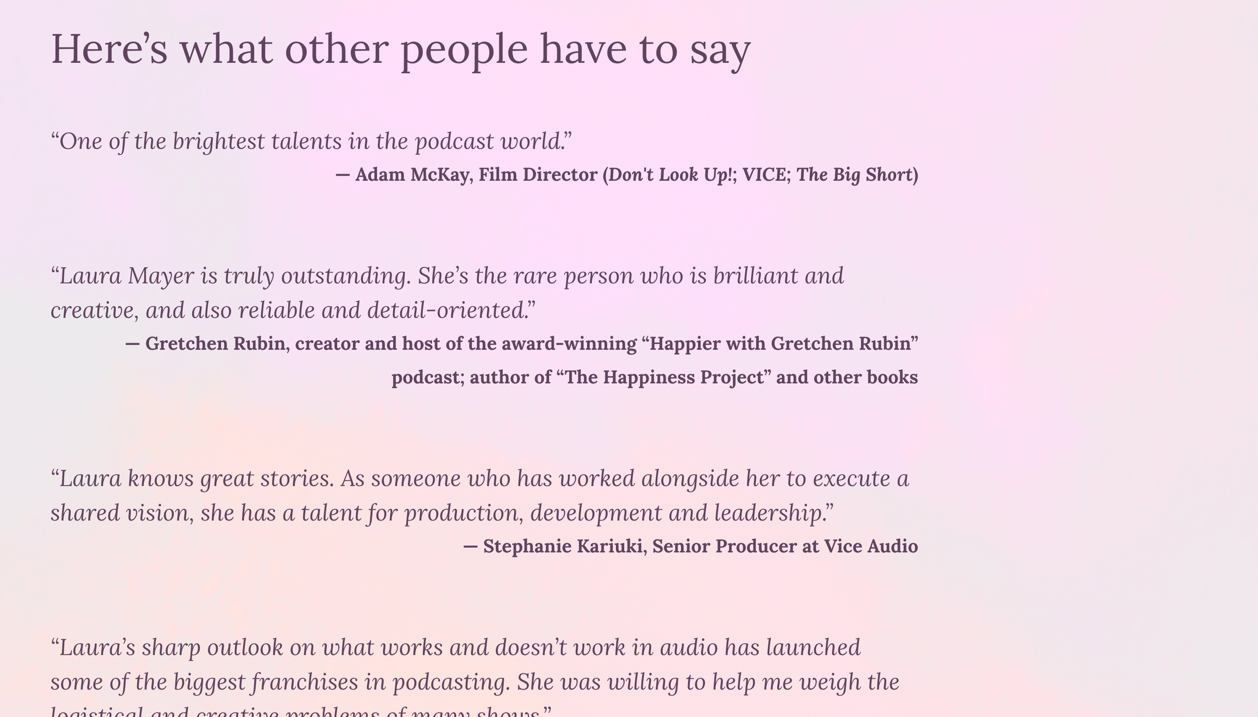 LRM Works | Testimonials