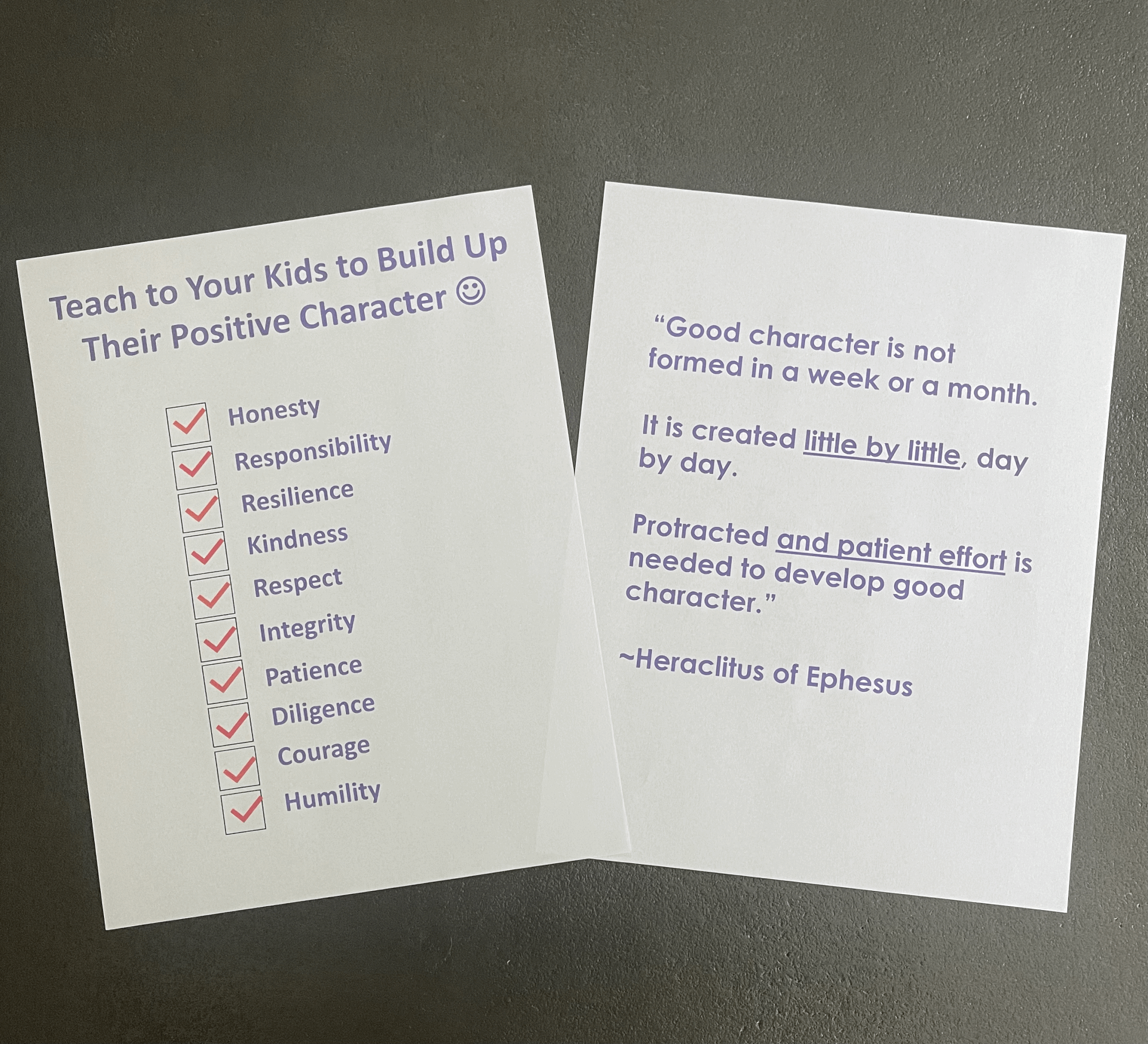 Be Intentional About Teaching Your Children on a Regular Basis How to Have Good Character 