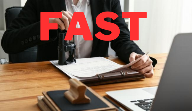 Fast certification and apostille