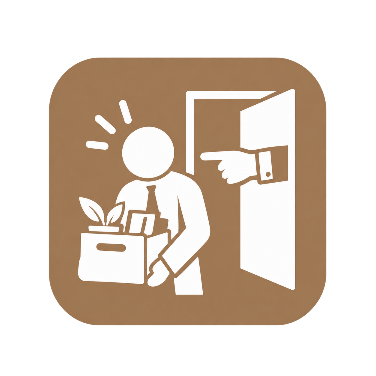 A person carrying a box of plants walks into a room, while a hand from a person outside the room points at them.