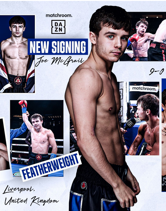 LIVERPOOL FEATHERWEIGHT TALENT JOE MCGRAIL PENS PROMOTIONAL PACT WITH MATCHROOM BOXING
