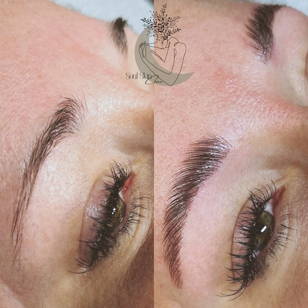You may think you have no shape, but I promise you do 🙃 
#chicobrows #soulskinchico #lami #laminationbrows #530brows #chicoesthetician #hybridtint