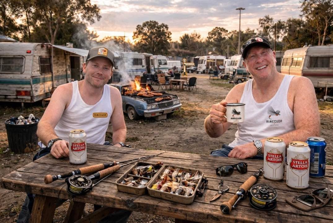 New for 2026; the Rimecuda W-B Vest range. 

Only available white and they come pre stained with oil, Stella and hot sauce. 

Perfect for those hot summer evenings next to the car bonnet BBQs. 

@nigel.nunn 

#ride #walk #adventure #skate #southcoast