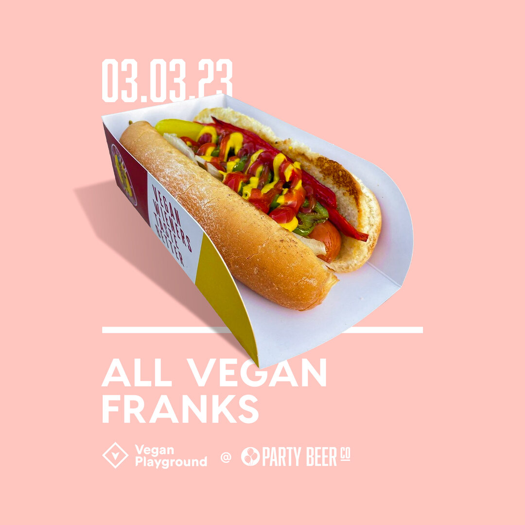 The sun is finally back and we're hungry for some @allveganfranks 🌭 Catch them at tonight's @veganplayground market from 5-9PM on the PBC patio, alongside 15+ of SoCal&rsquo;s best vegan food, drink, and goods vendors. Free entrance, free parking, a