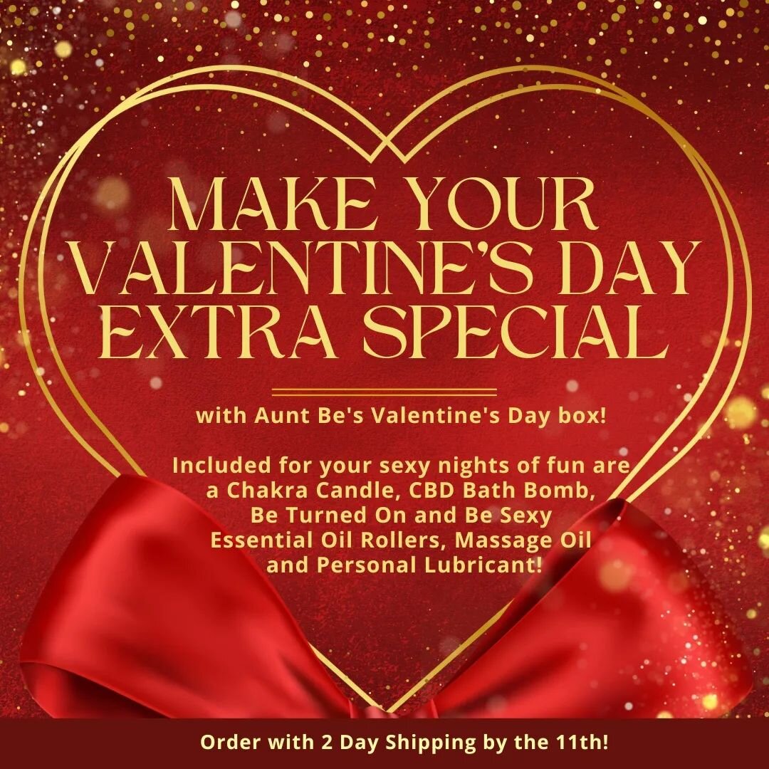 Spicy box of sexy fun! Hurry as I only have a few left!!

💜💋💘 https://www.auntbebotanicals.com/store/p407/Romantic_Rendezvous_Valentine_Gift_Box.html