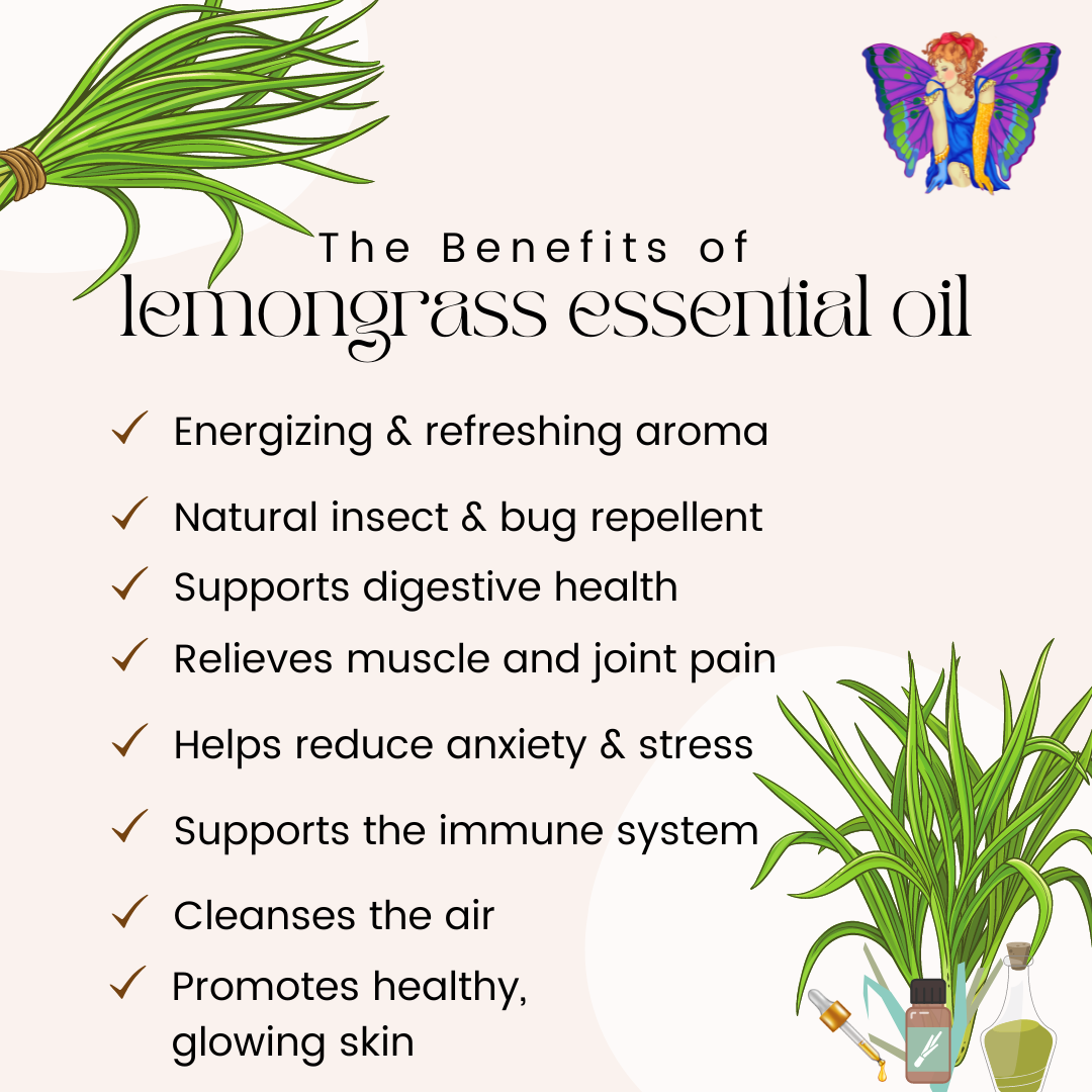 Lemongrass Essential Oil, Uses, Benefits & Blends