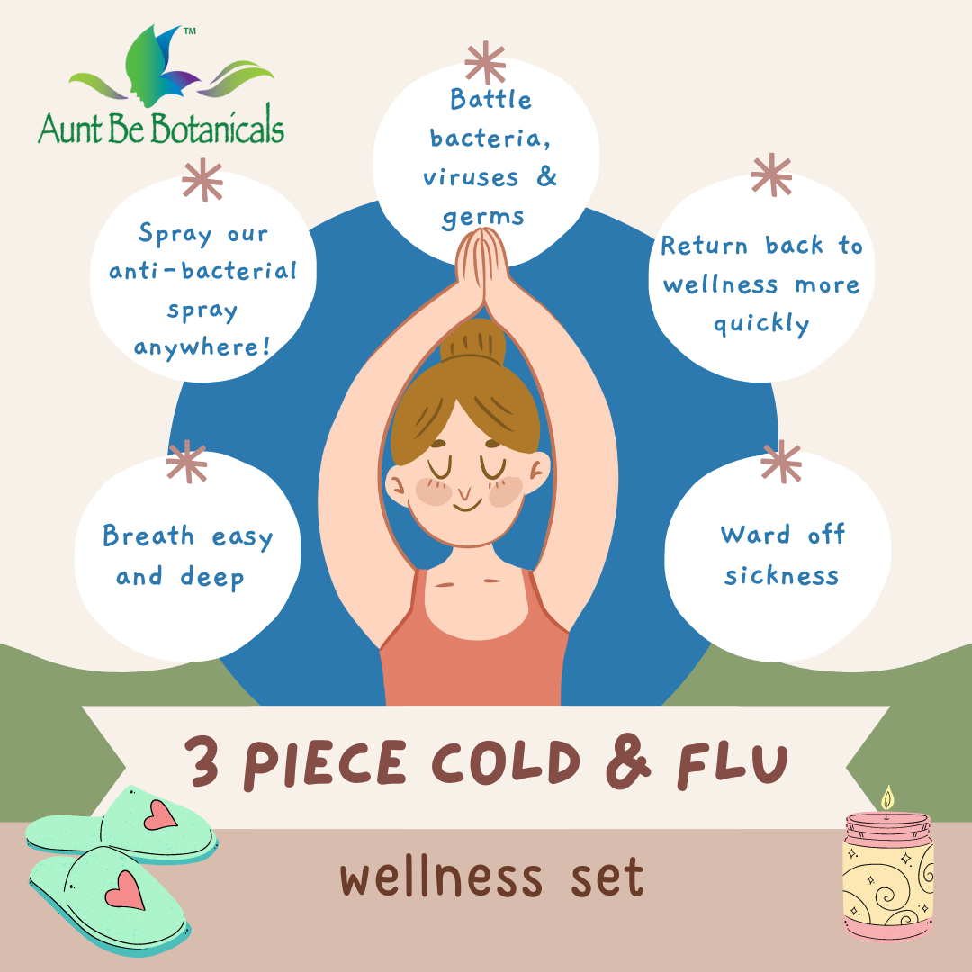 Enhance your immunity and ease symptoms with our Three Piece Cold and Flu Wellness Set, an essential natural solution for maintaining your health