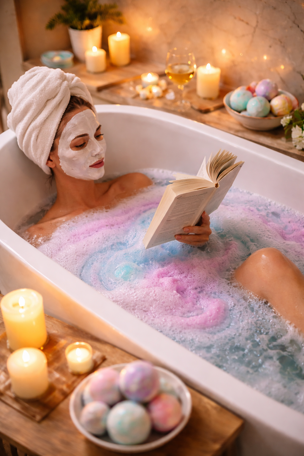 Relaxing bath with pastel hues.png